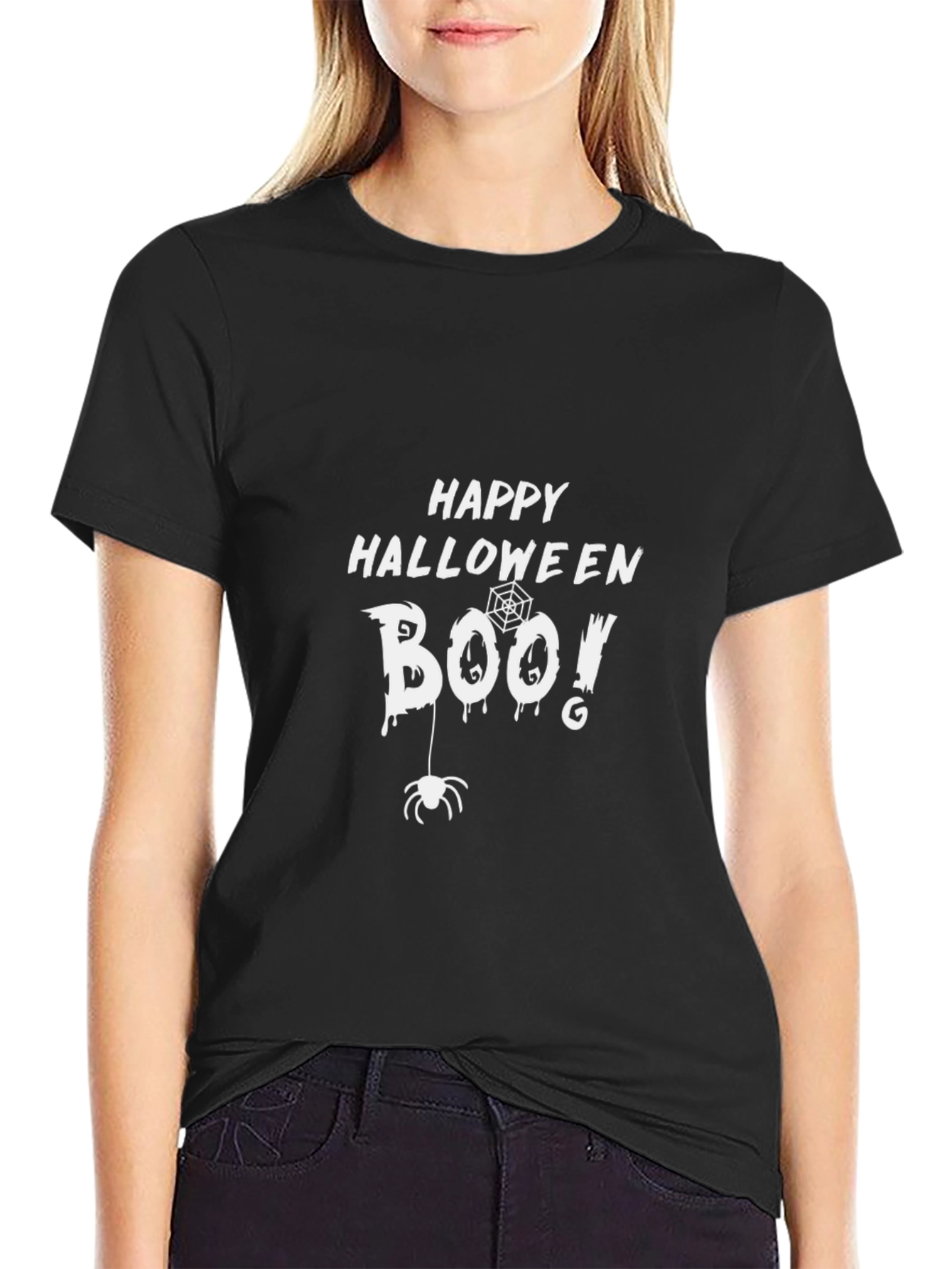 Happy Halloween Boo! Black T-Shirt