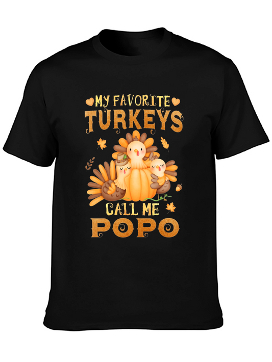 Thanksgiving Turkey Popo T-Shirt