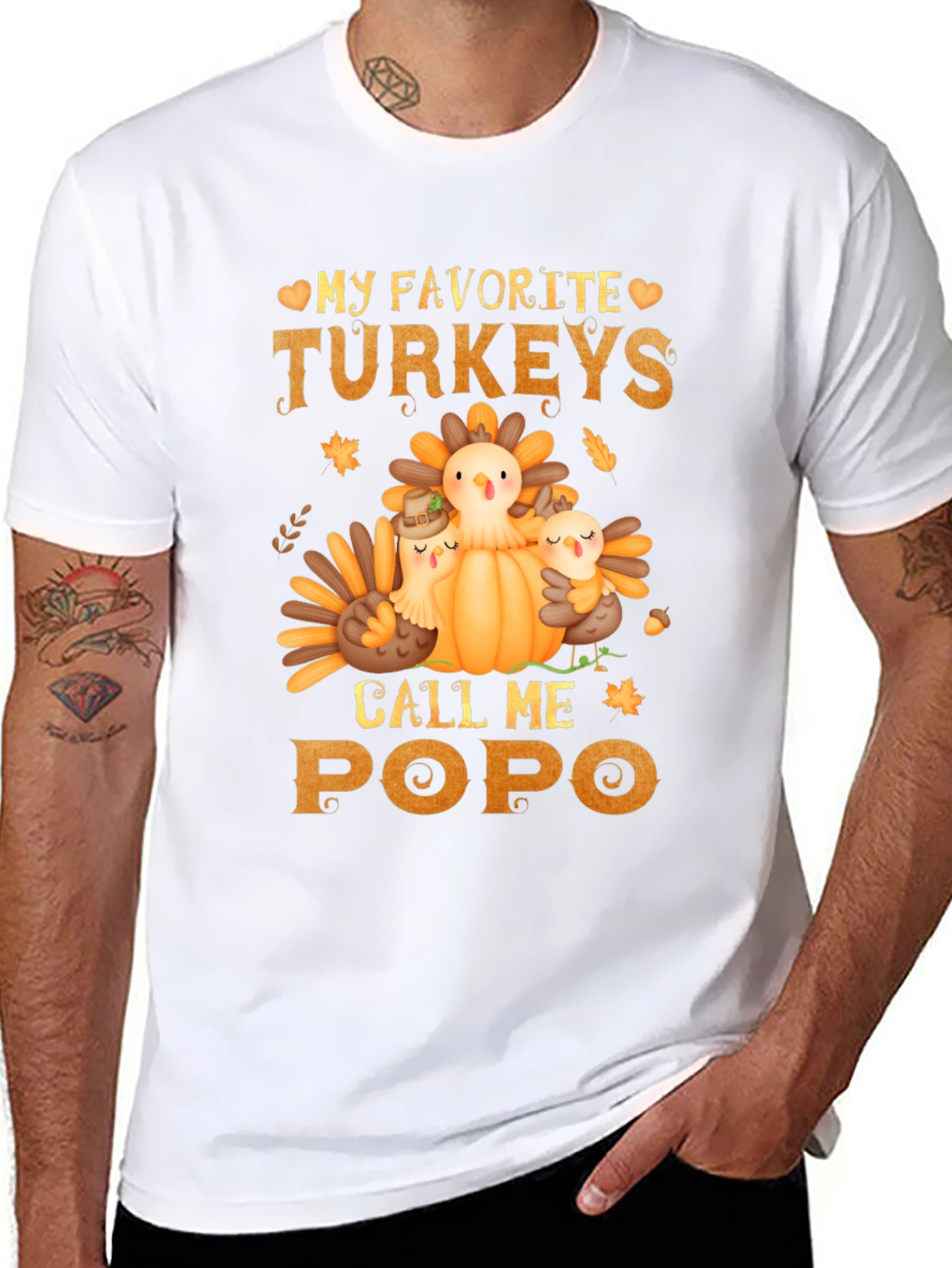 Thanksgiving Turkey Popo T-Shirt