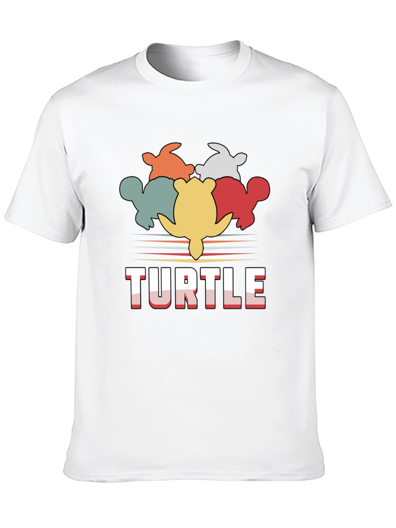 Retro Turtle Graphic T-Shirt - Comfort Cotton Blend