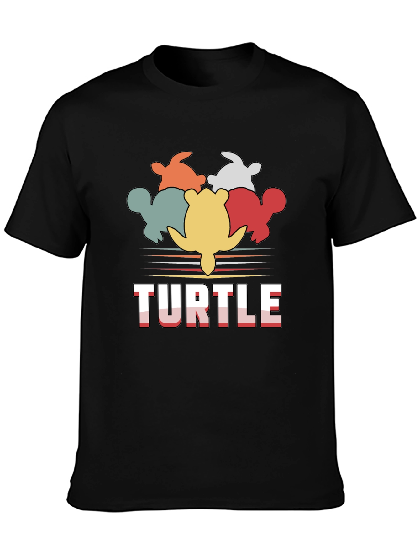 Retro Turtle Graphic T-Shirt - Comfort Cotton Blend