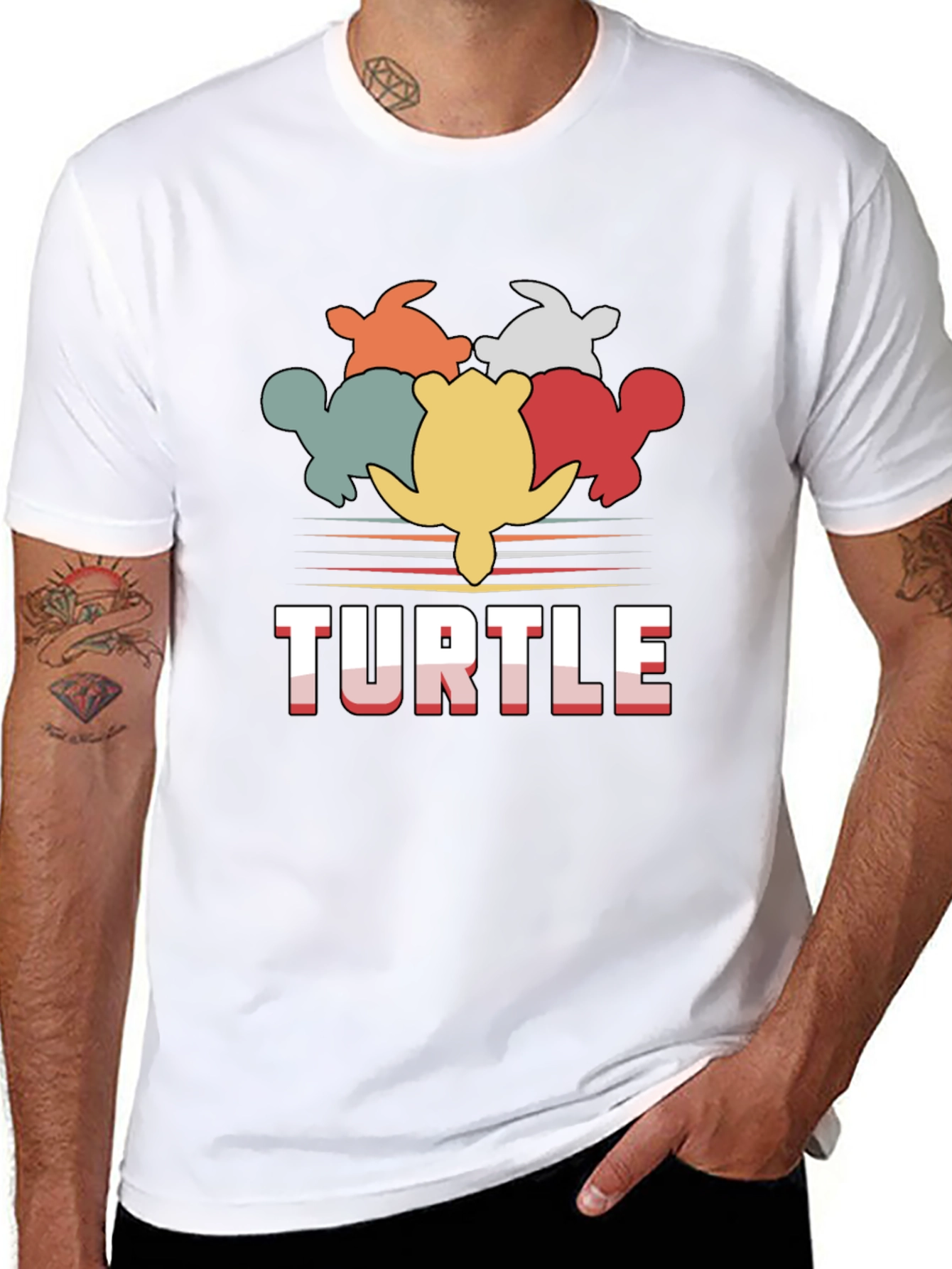 Retro Turtle Graphic T-Shirt - Comfort Cotton Blend