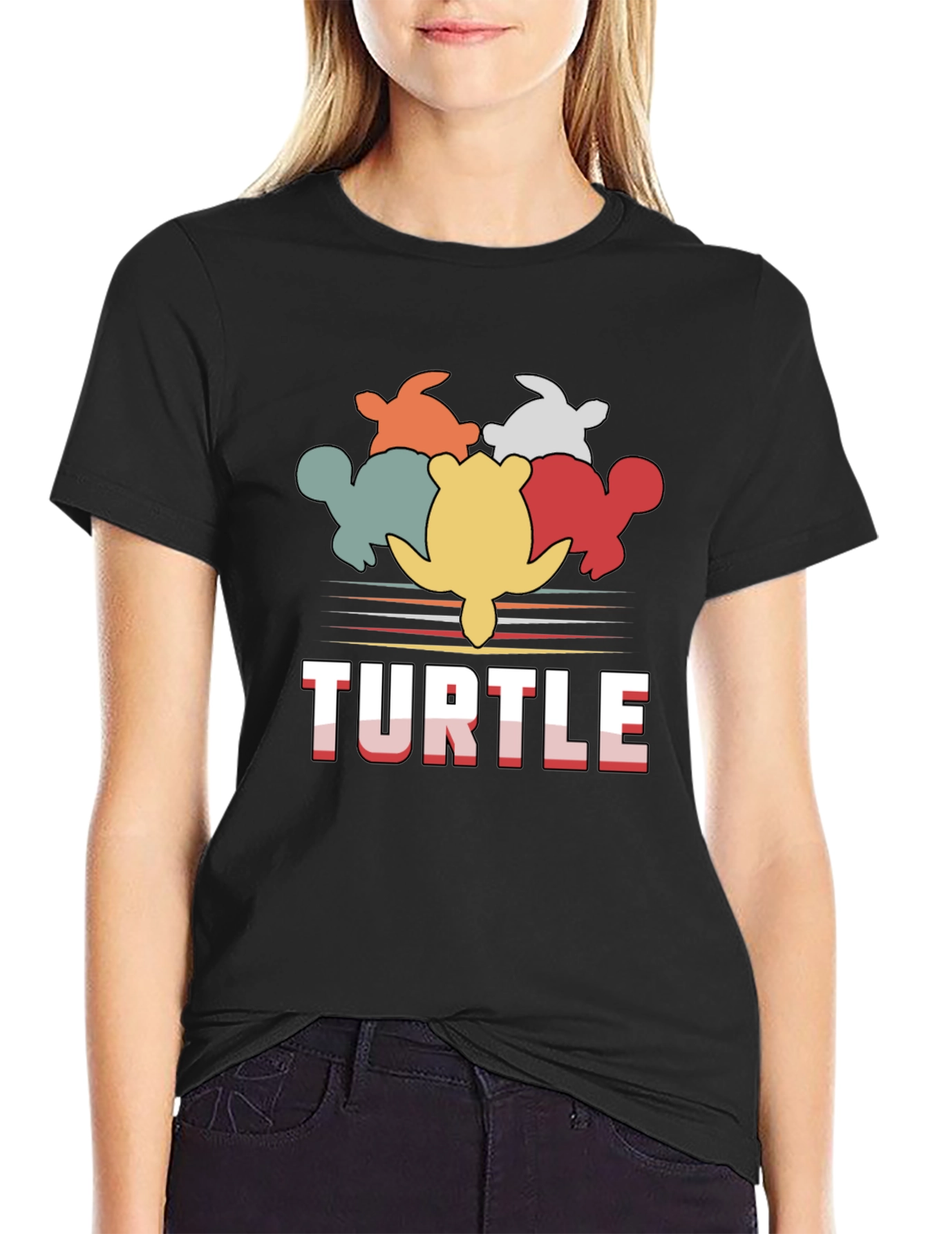 Retro Turtle Graphic T-Shirt - Comfort Cotton Blend