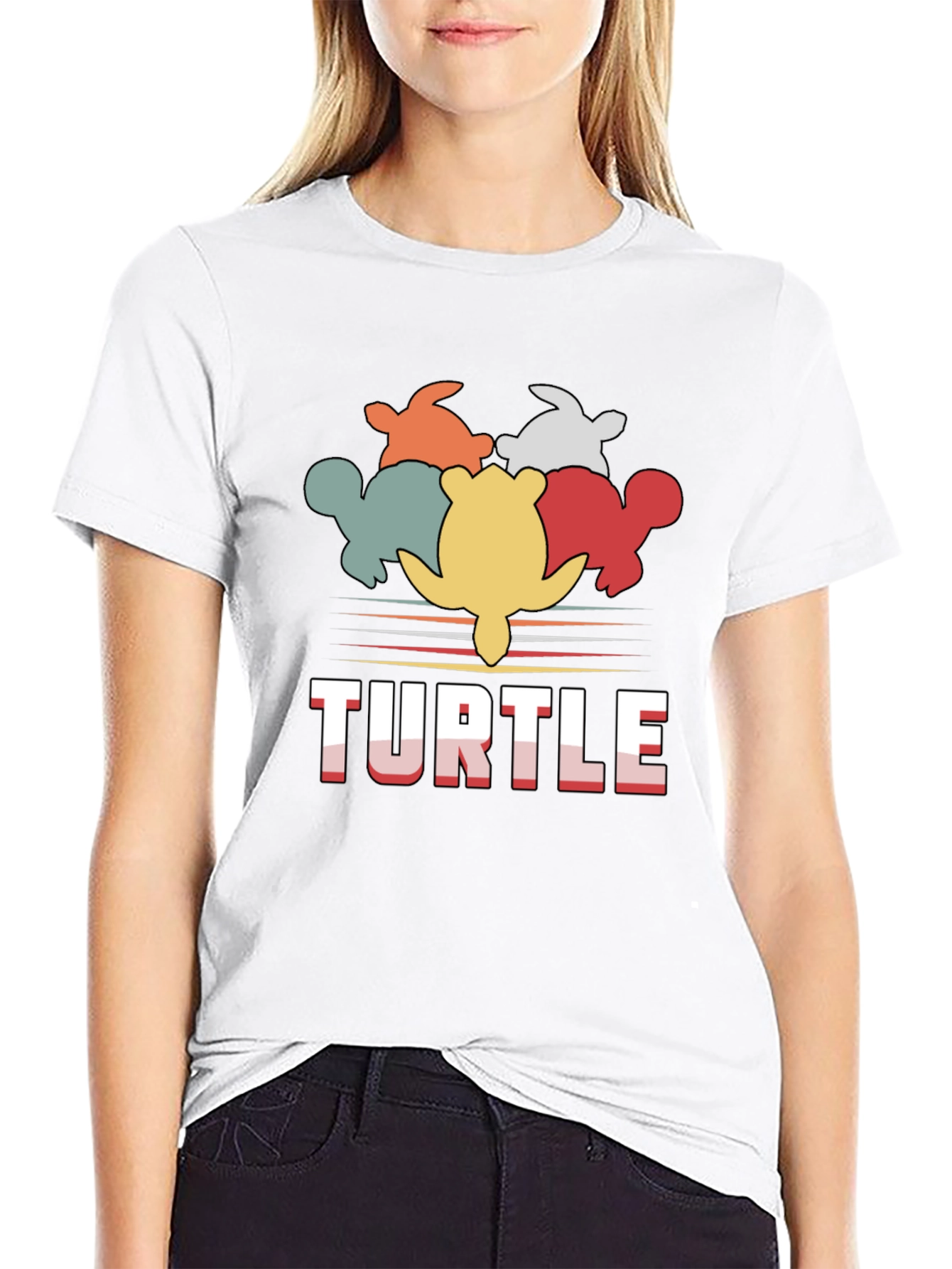 Retro Turtle Graphic T-Shirt - Comfort Cotton Blend