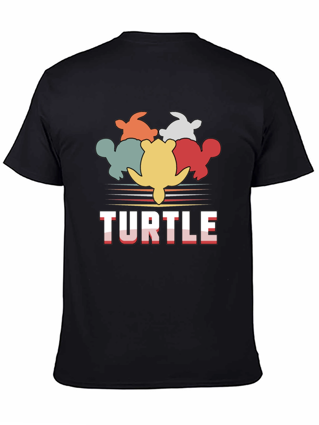Retro Turtle Graphic T-Shirt - Comfort Cotton Blend