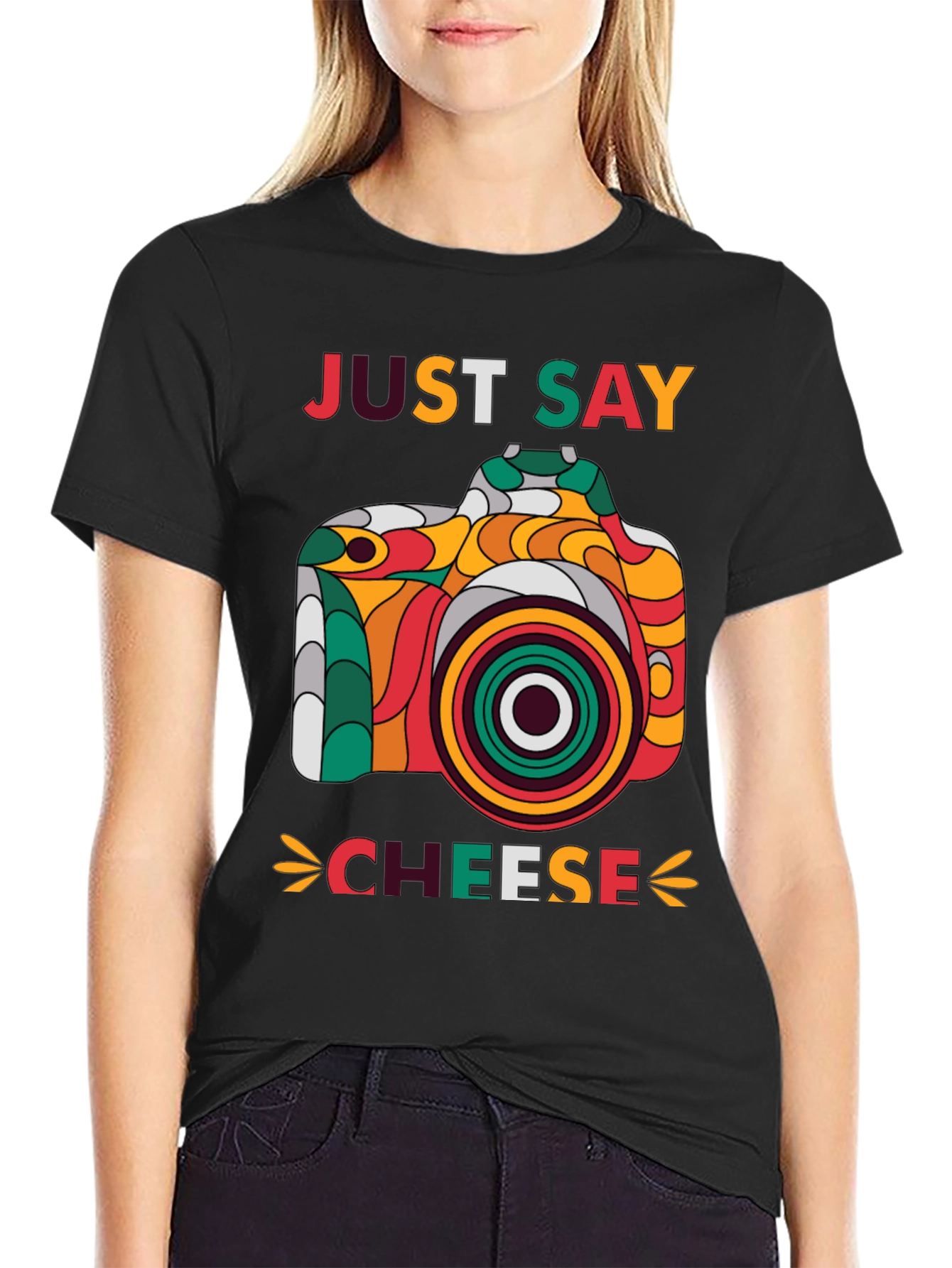 Just Say Cheese Camera Graphic Tee