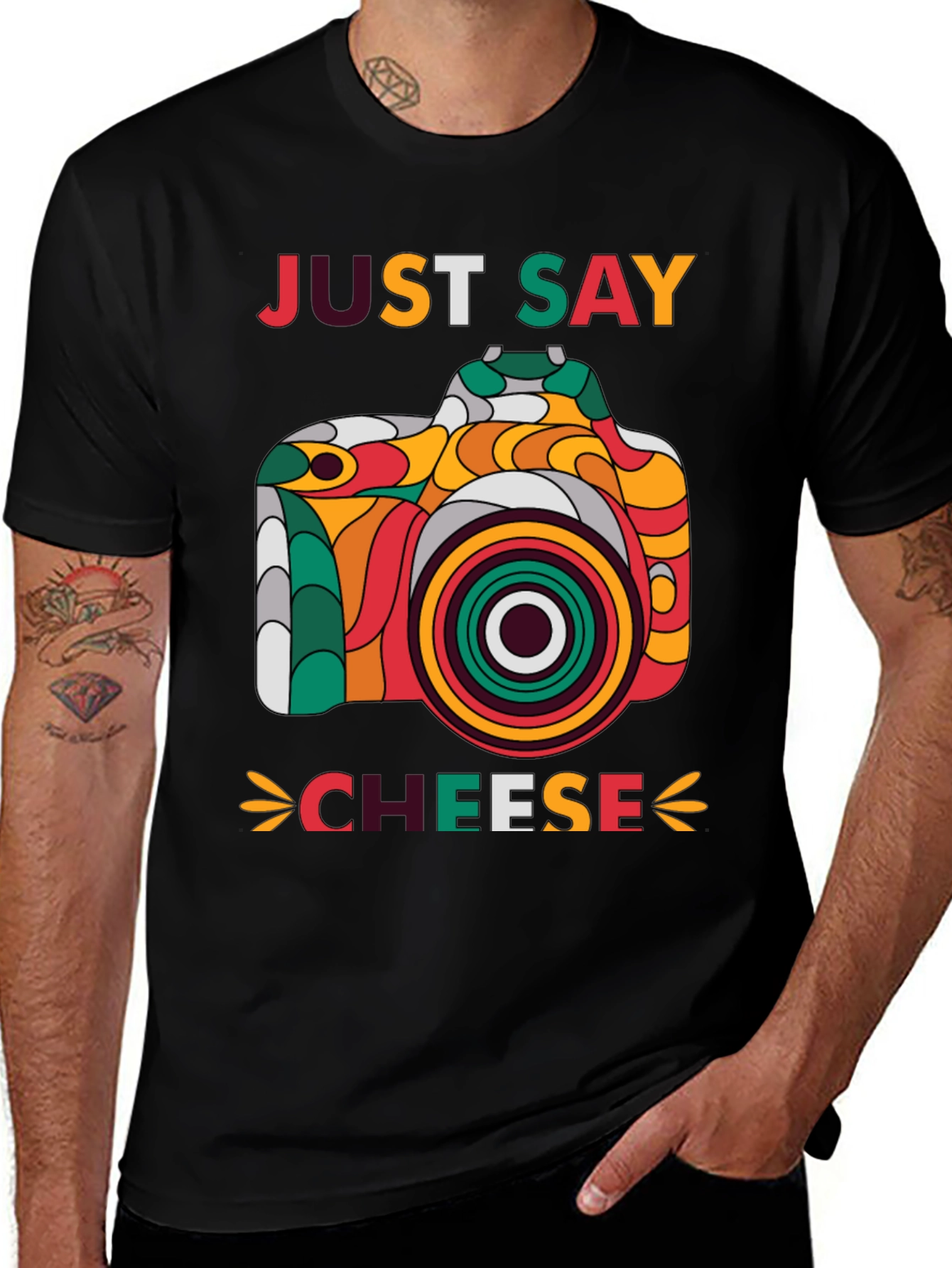 Just Say Cheese Camera Graphic Tee