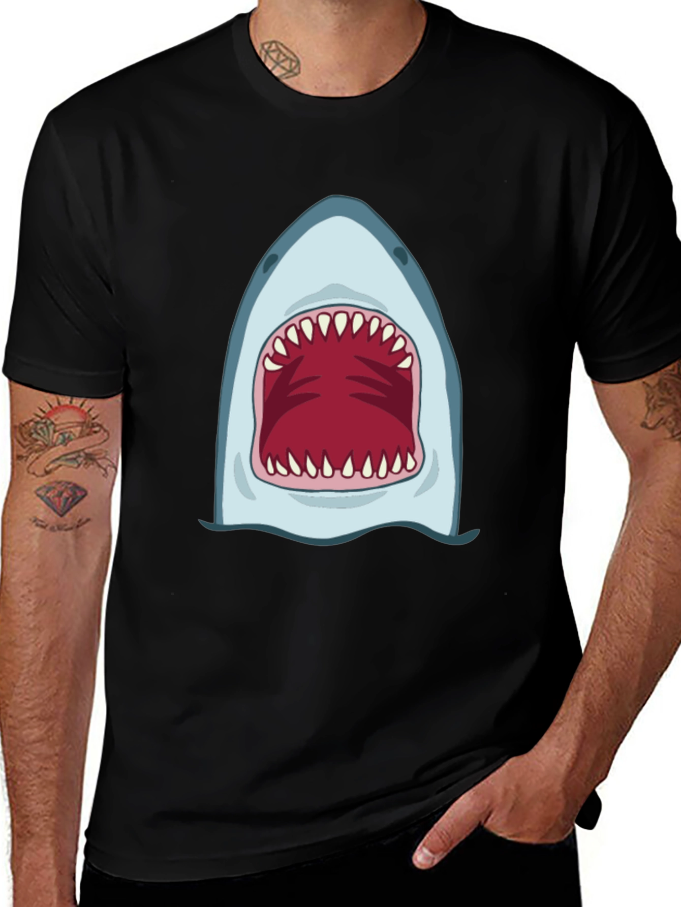 Shark Mouth Graphic Tee - Bold & Unique