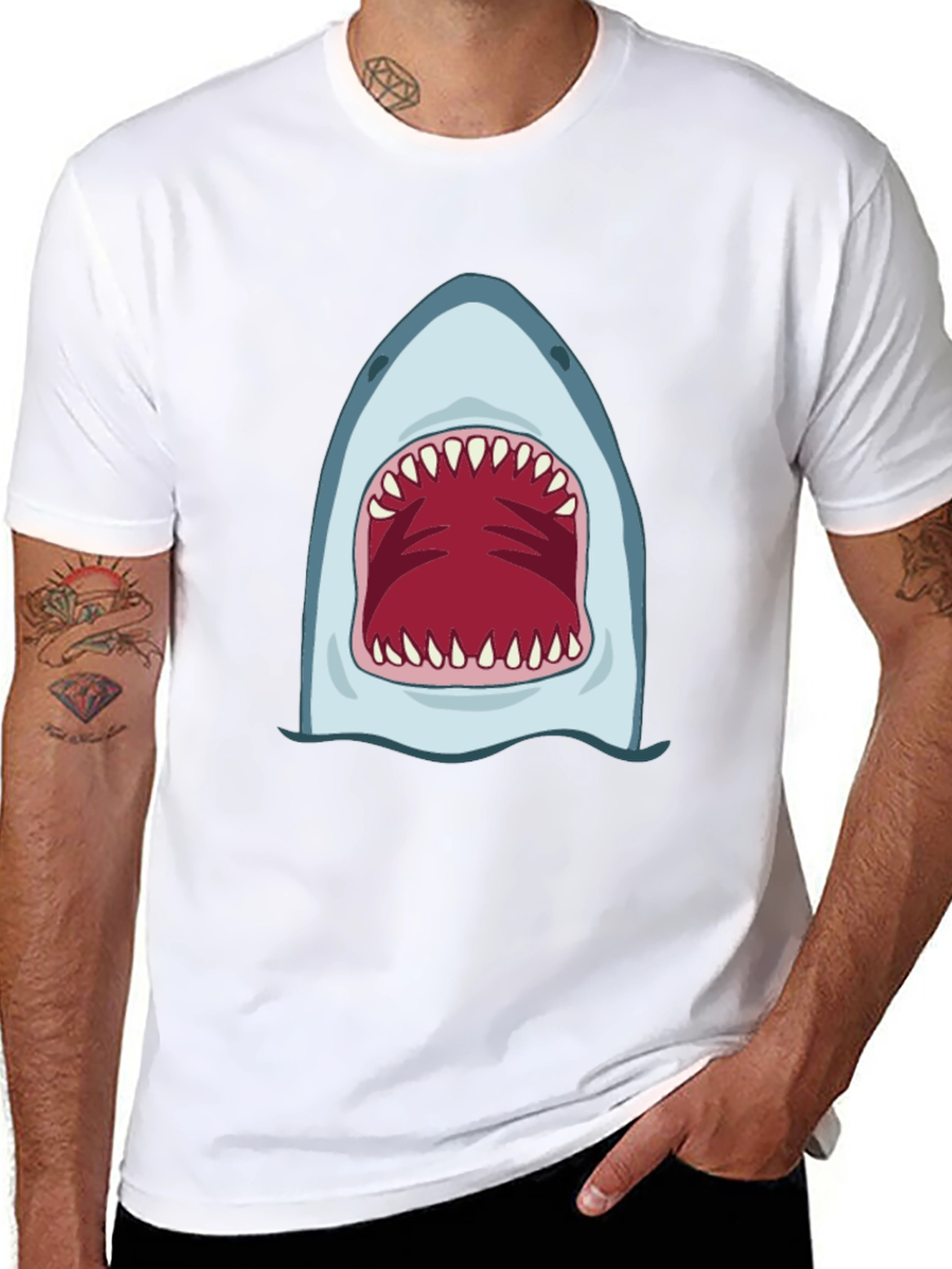 Shark Mouth Graphic Tee - Bold & Unique