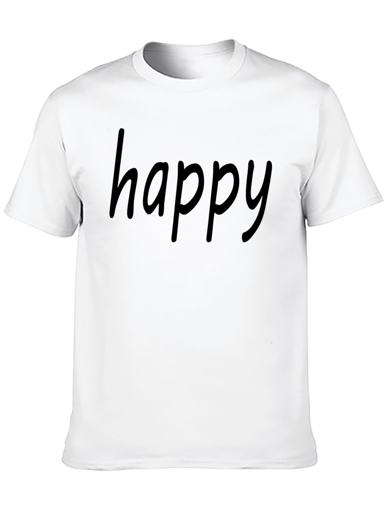 Happy Graphic Print T-Shirt - Casual Wear