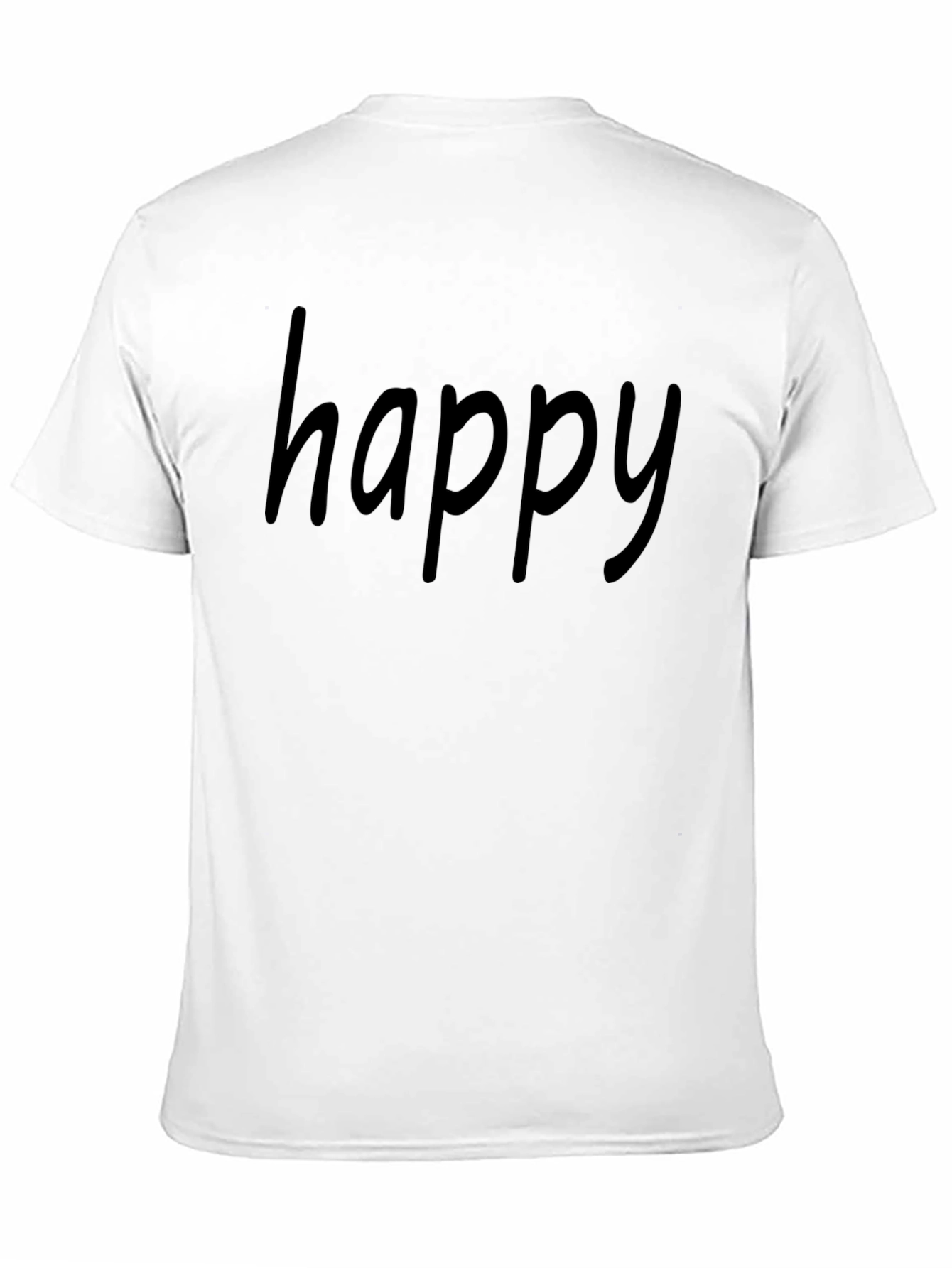 Happy Graphic Print T-Shirt - Casual Wear