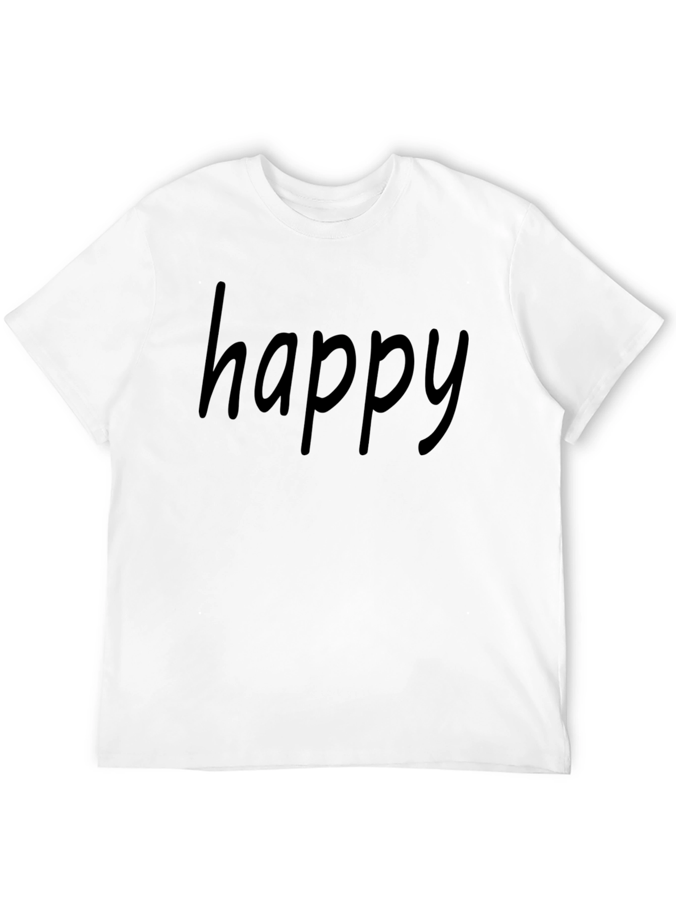 Happy Graphic Print T-Shirt - Casual Wear