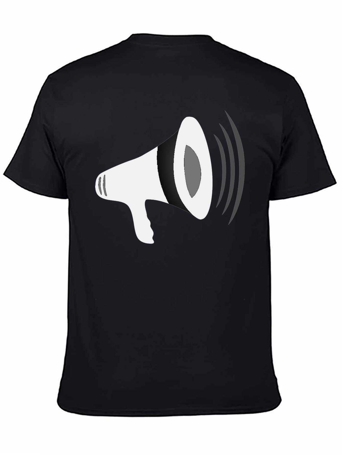 Megaphone Graphic Tee - Stylish Black T-Shirt
