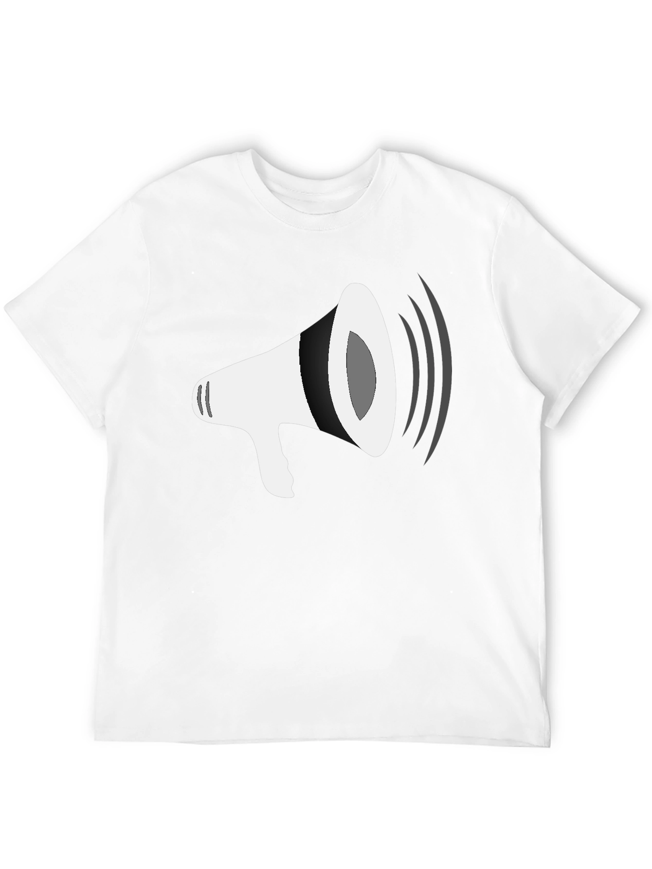 Megaphone Graphic Tee - Stylish Black T-Shirt