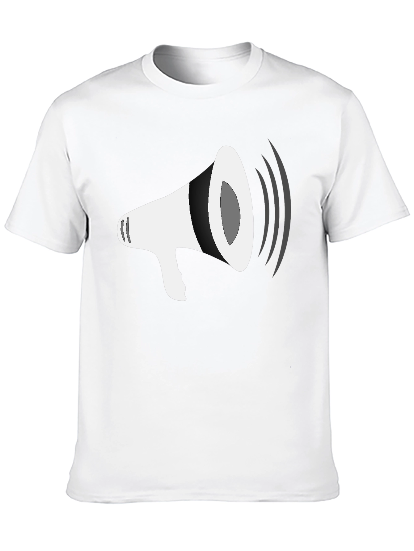 Megaphone Graphic Tee - Stylish Black T-Shirt