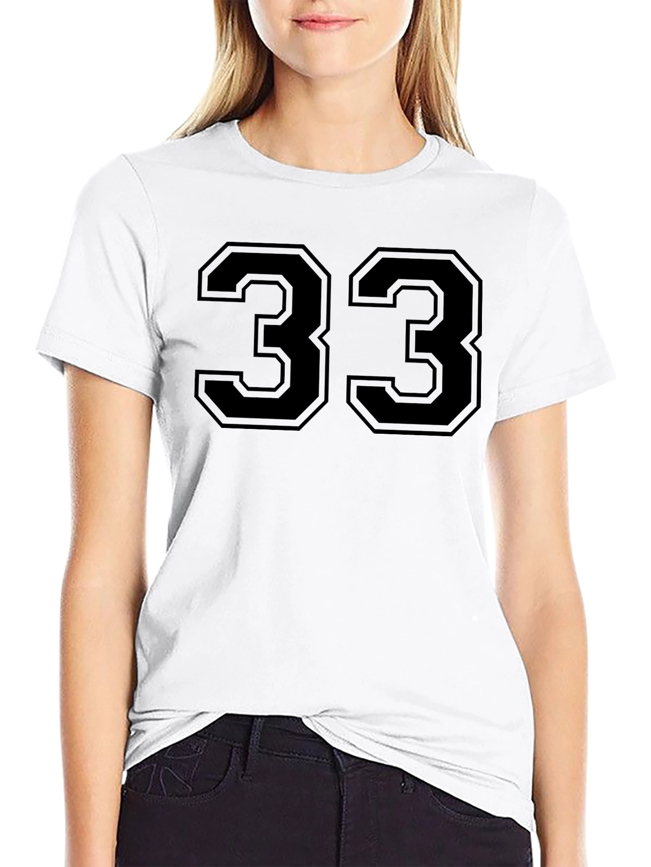 Bold Number 33 Black T-Shirt