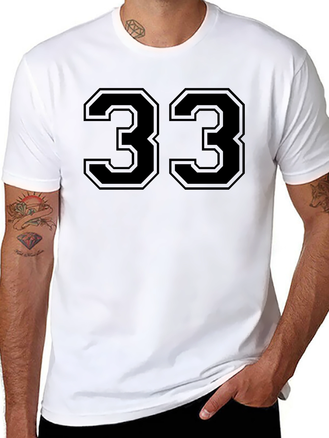 Bold Number 33 Black T-Shirt