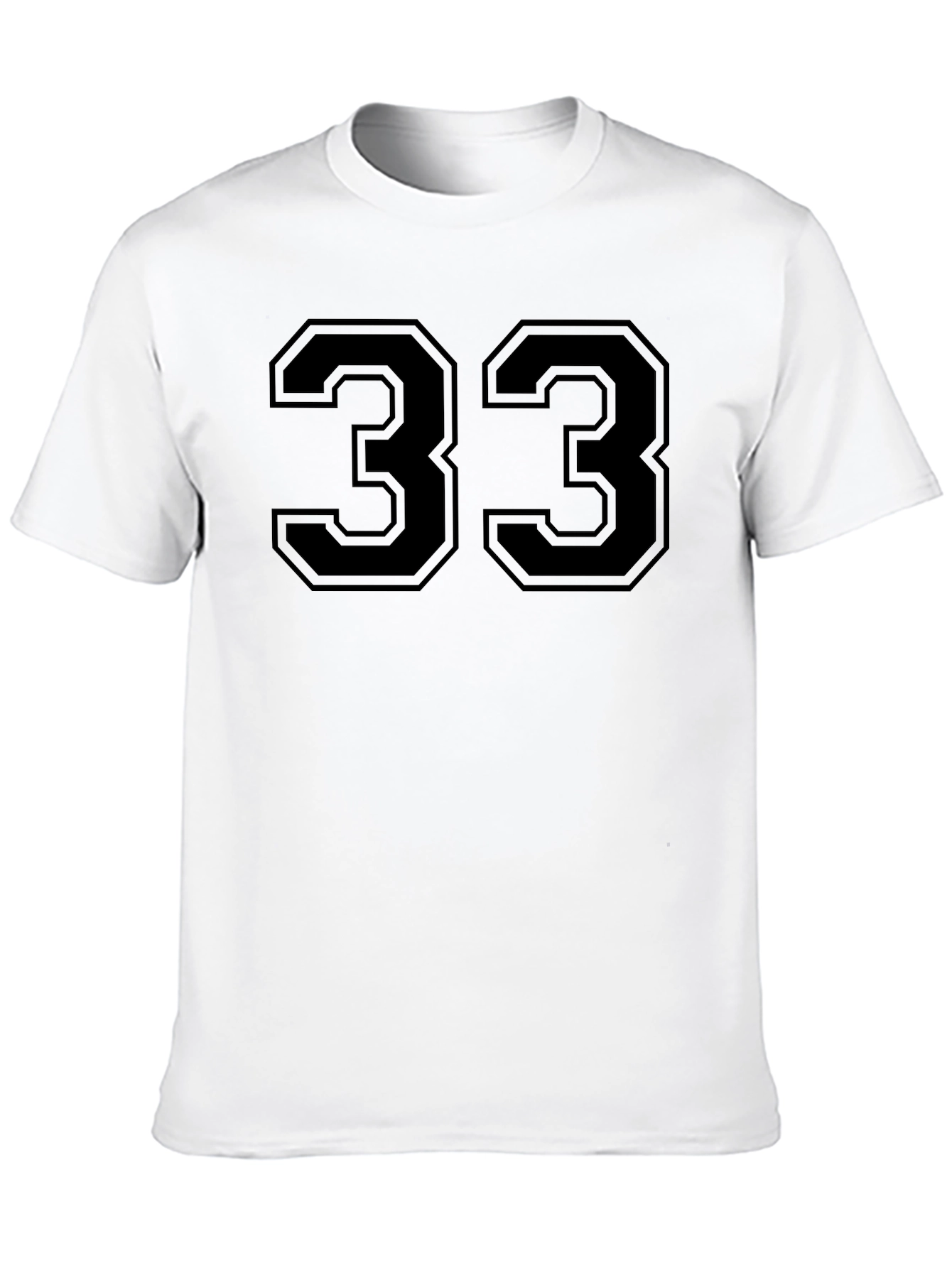 Bold Number 33 Black T-Shirt