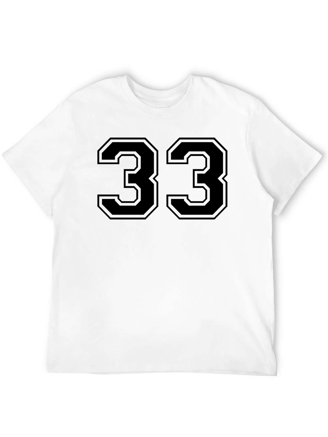 Bold Number 33 Black T-Shirt