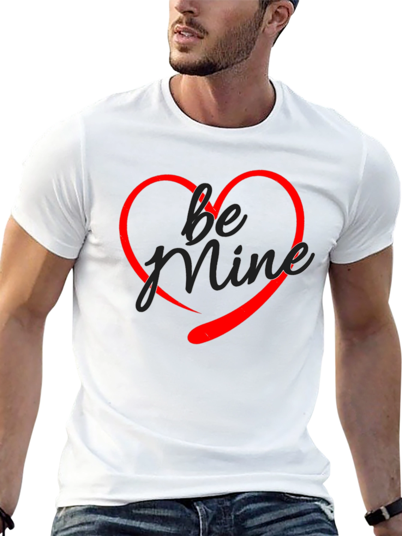 Be Mine Heart Graphic T-Shirt - Valentines Day