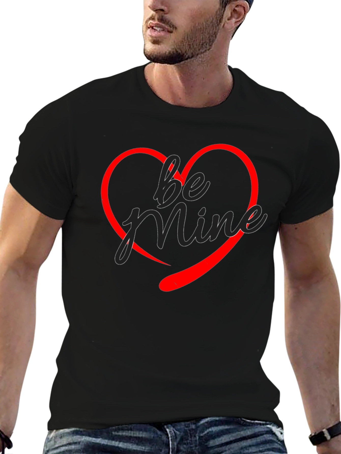 Be Mine Heart Graphic T-Shirt - Valentines Day