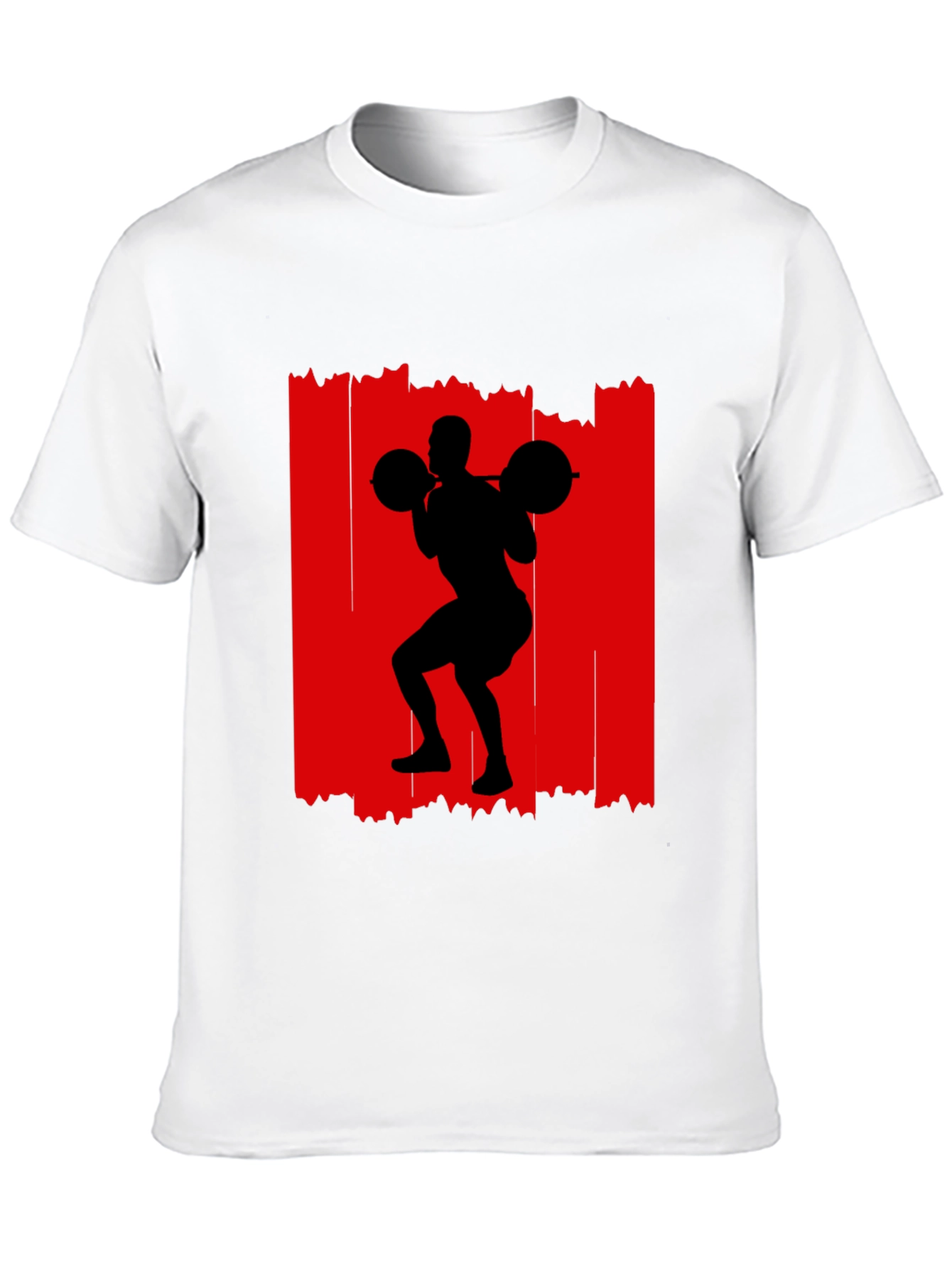 Weightlifting Silhouette Graphic Tee - Black