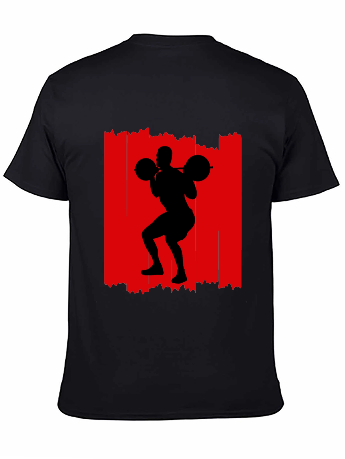 Weightlifting Silhouette Graphic Tee - Black