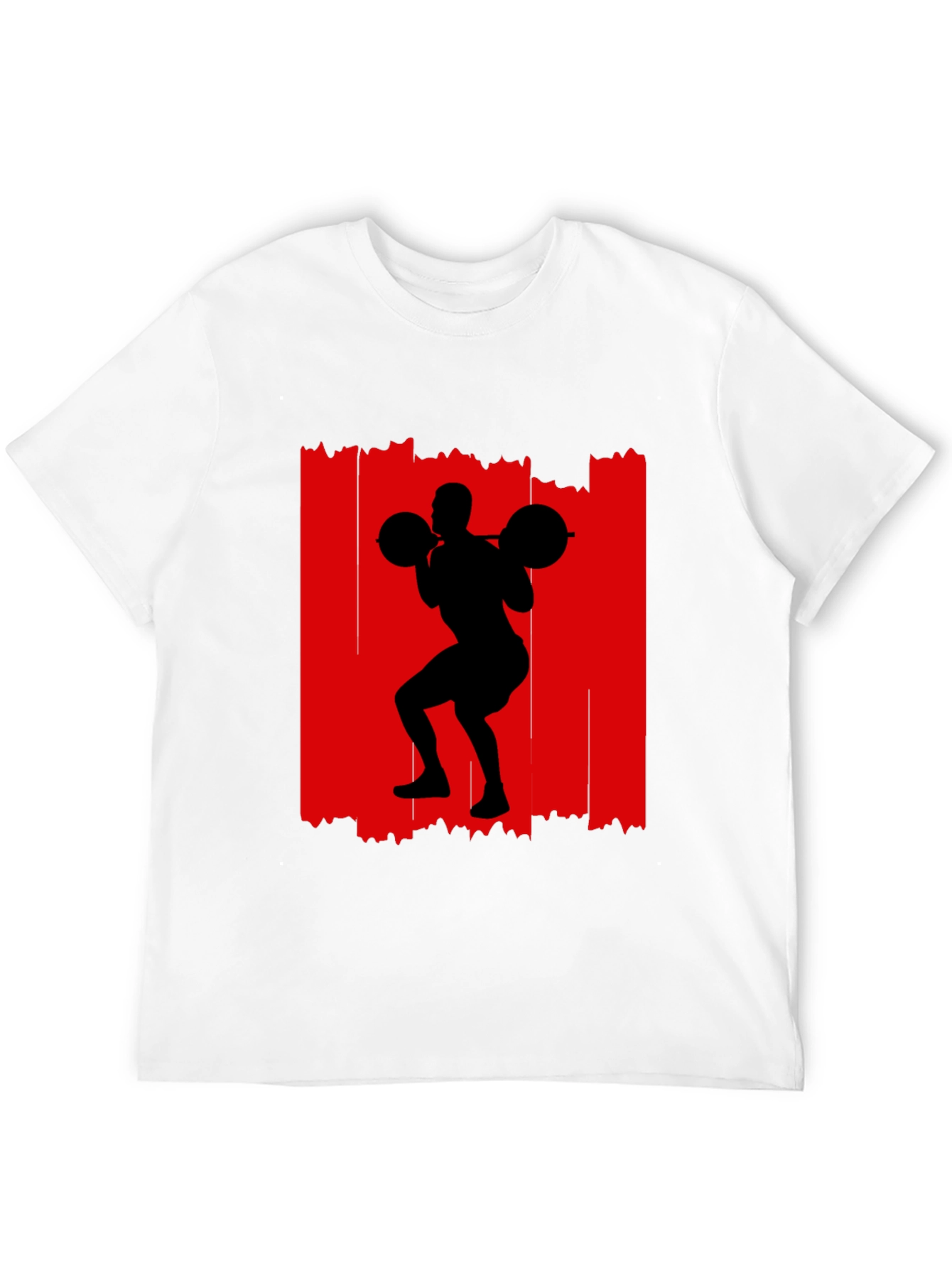 Weightlifting Silhouette Graphic Tee - Black