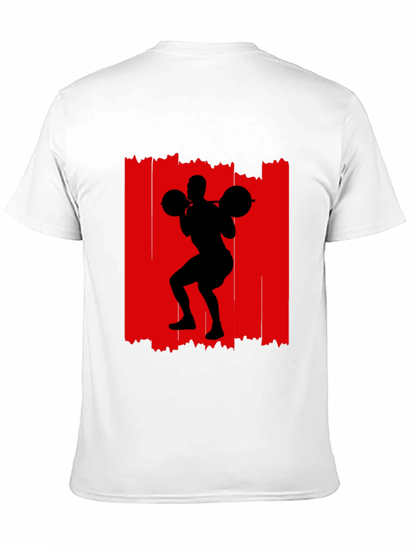 Weightlifting Silhouette Graphic Tee - Black