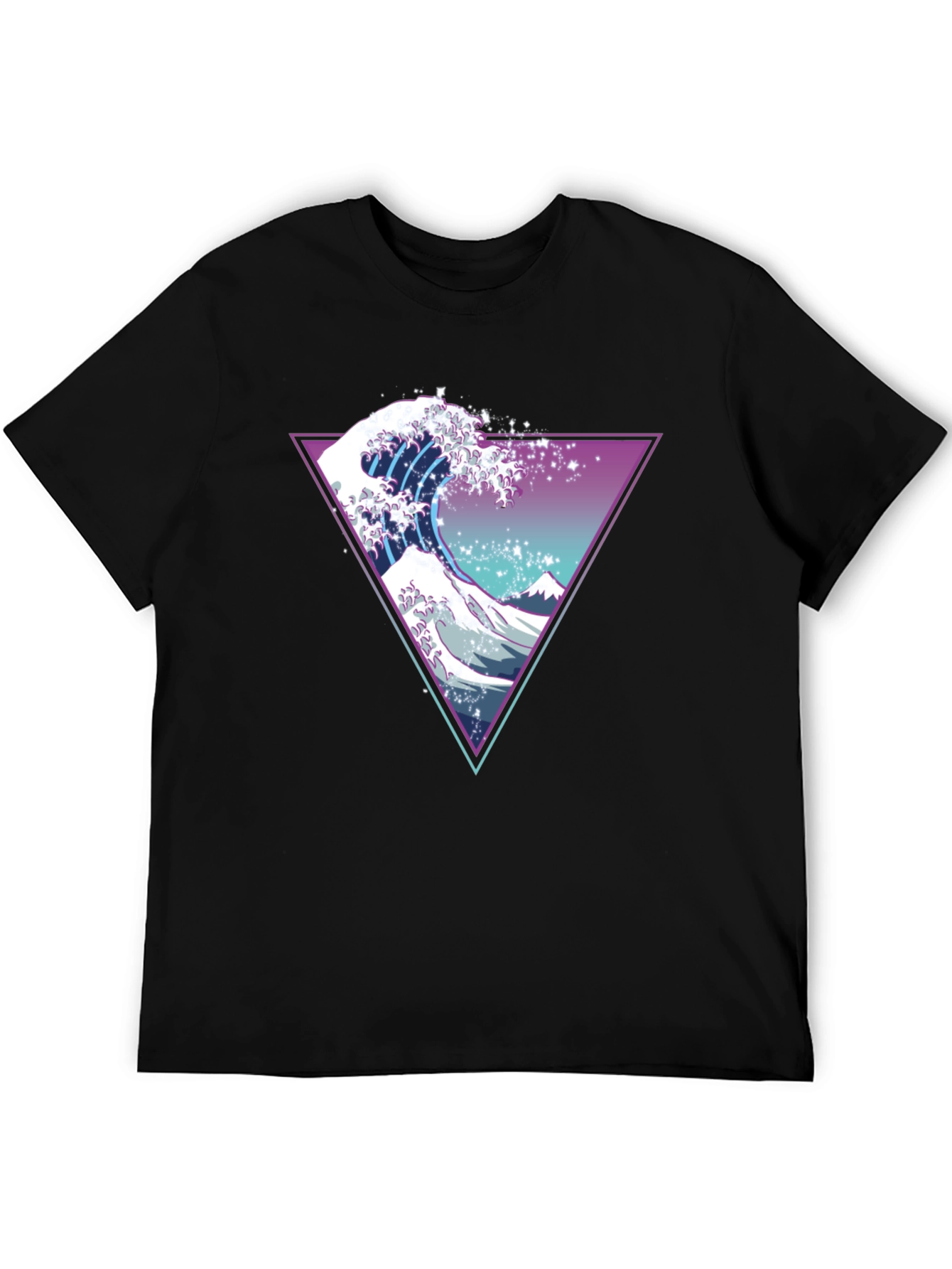 Neon Wave Graphic T-Shirt - Unique Retro Design