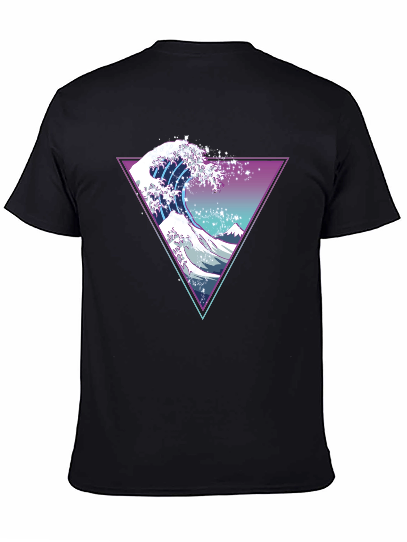 Neon Wave Graphic T-Shirt - Unique Retro Design