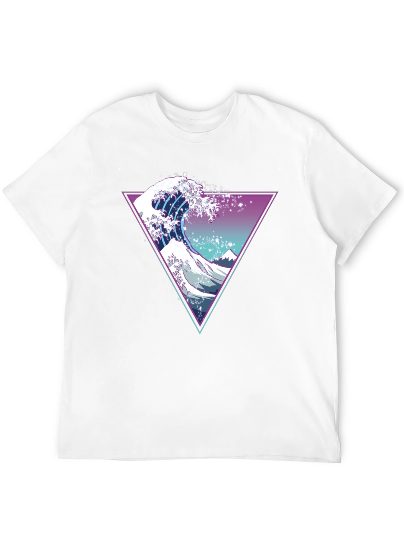 Neon Wave Graphic T-Shirt - Unique Retro Design
