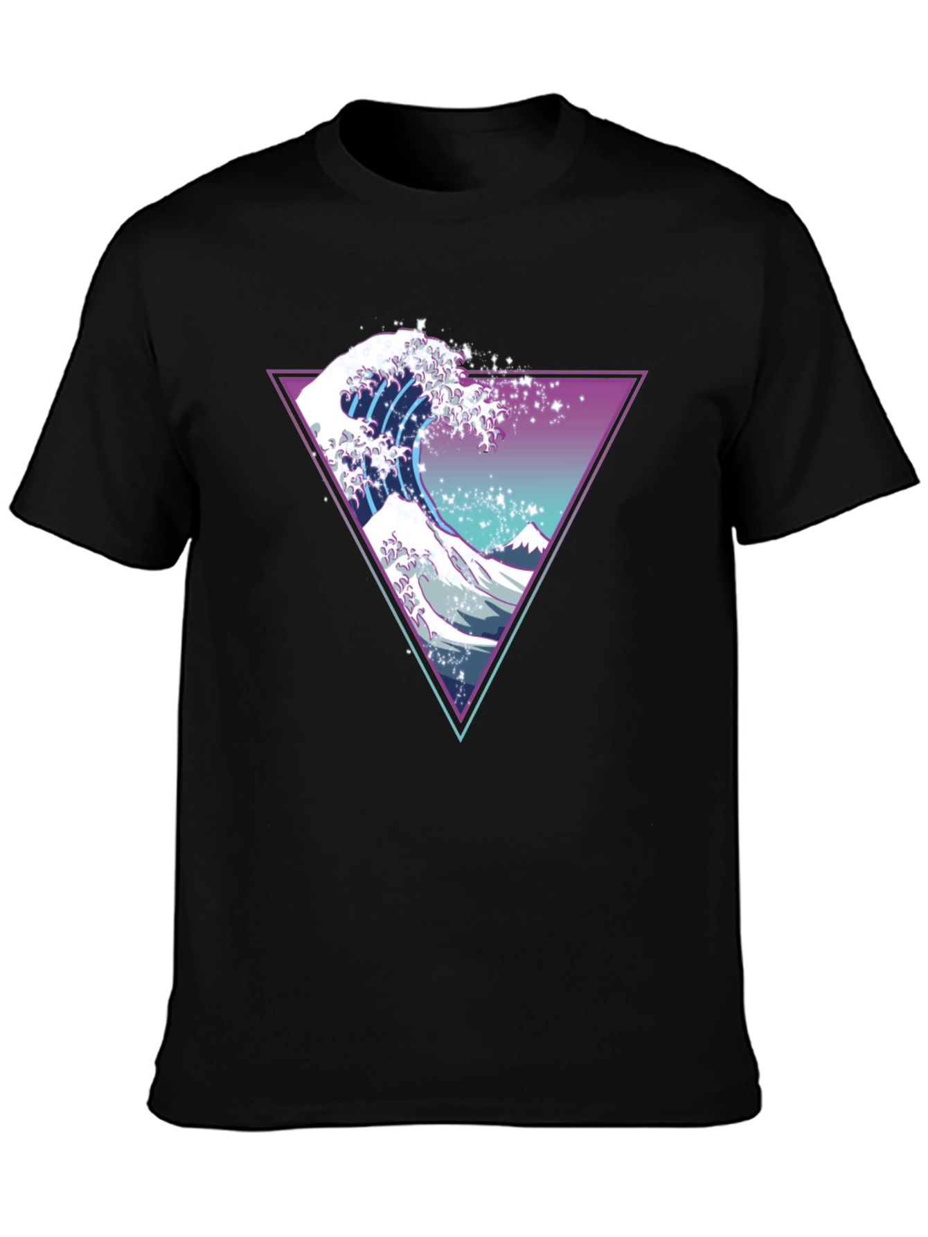 Neon Wave Graphic T-Shirt - Unique Retro Design