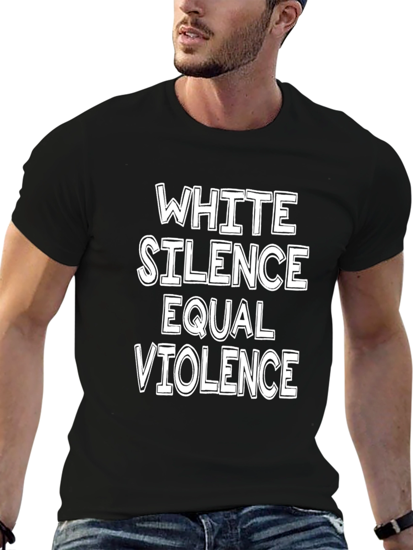 White Silence Equals Violence Graphic Tee