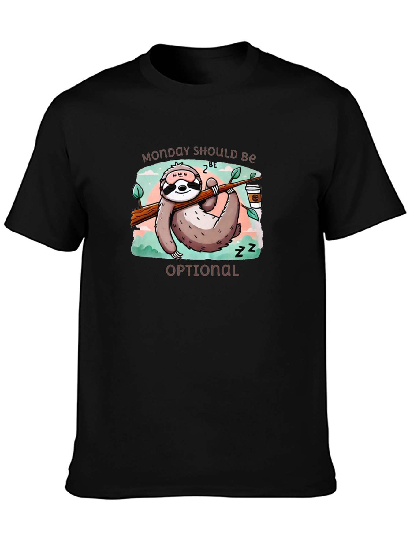 Monday Sloth T-Shirt: Relaxed Lazy Day Tee