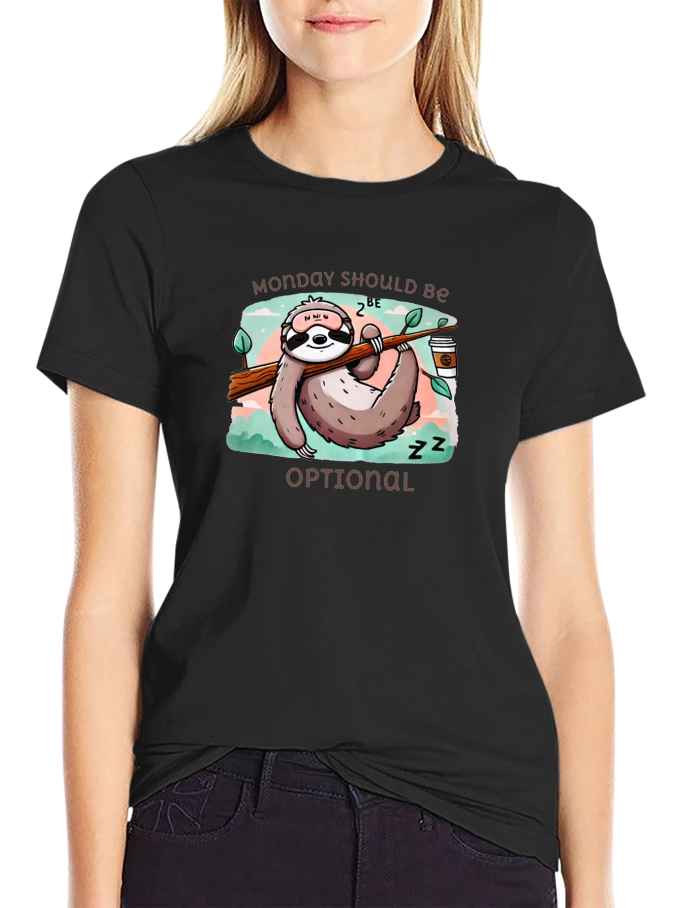 Monday Sloth T-Shirt: Relaxed Lazy Day Tee