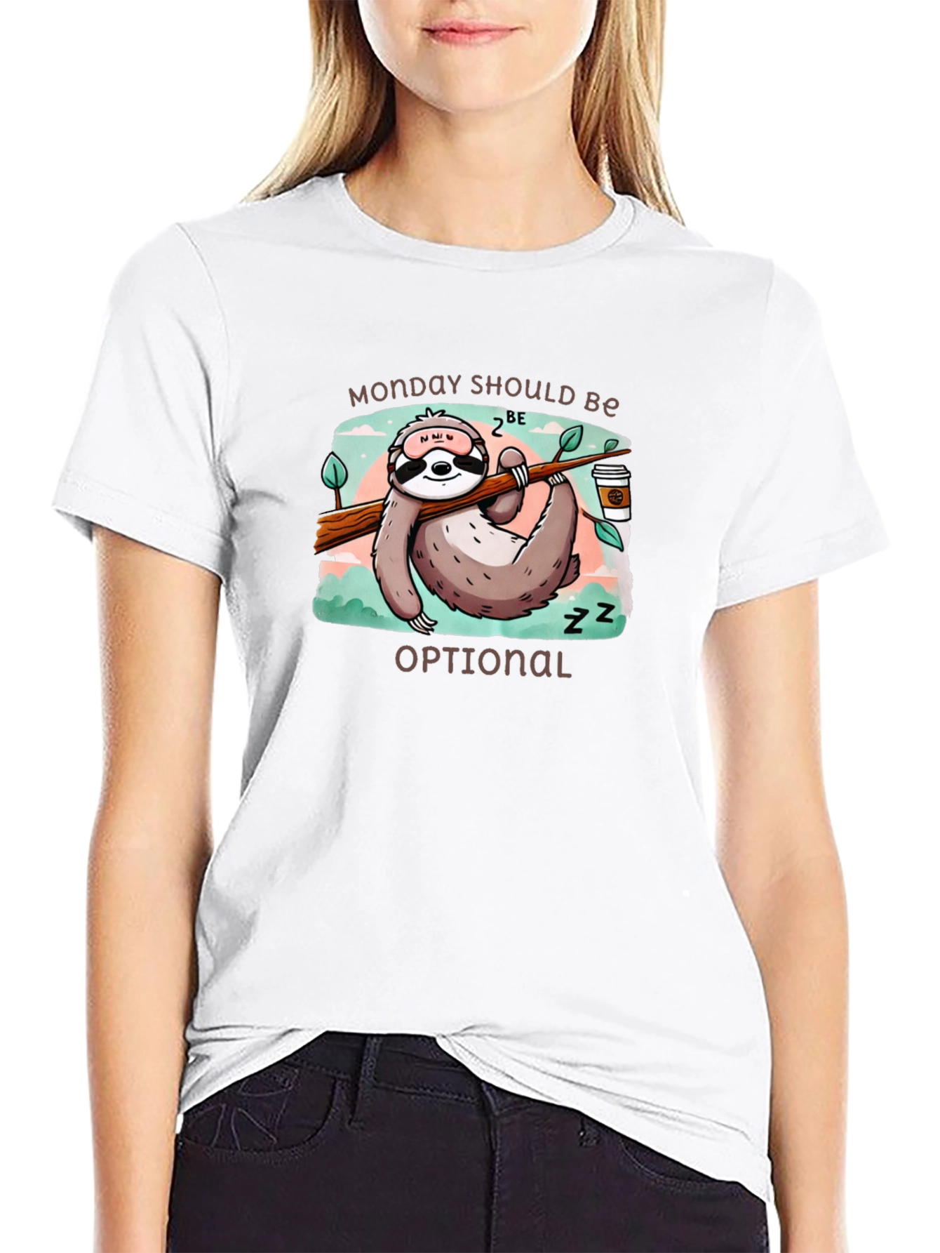 Monday Sloth T-Shirt: Relaxed Lazy Day Tee