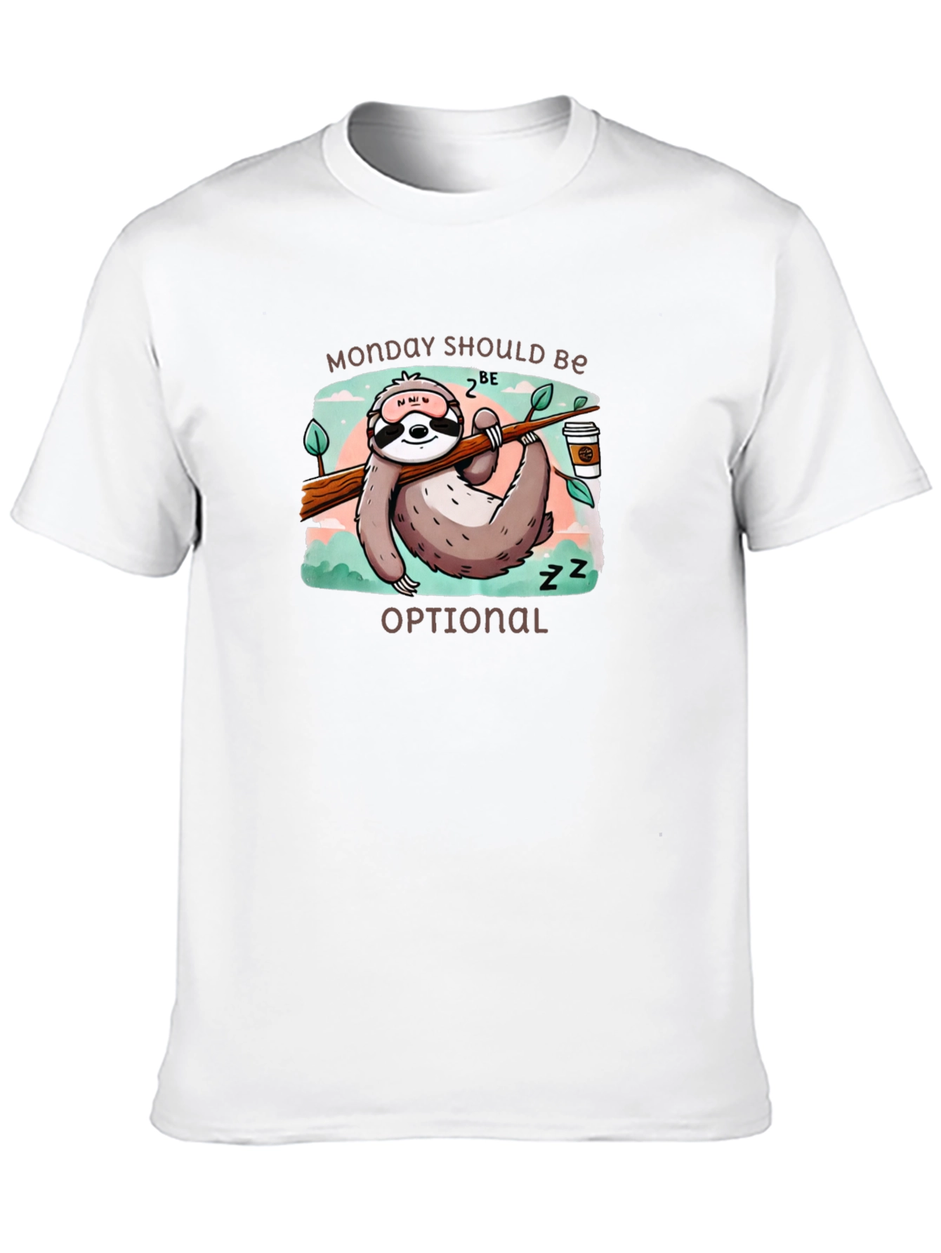 Monday Sloth T-Shirt: Relaxed Lazy Day Tee