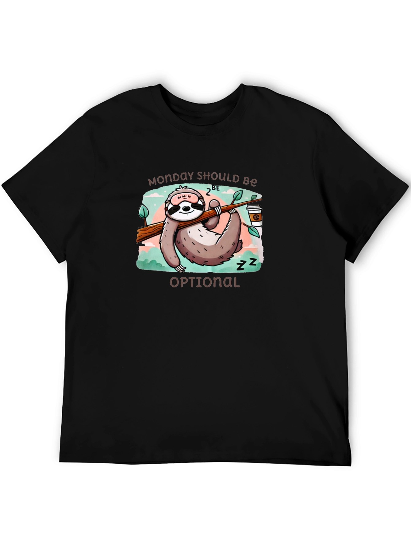Monday Sloth T-Shirt: Relaxed Lazy Day Tee
