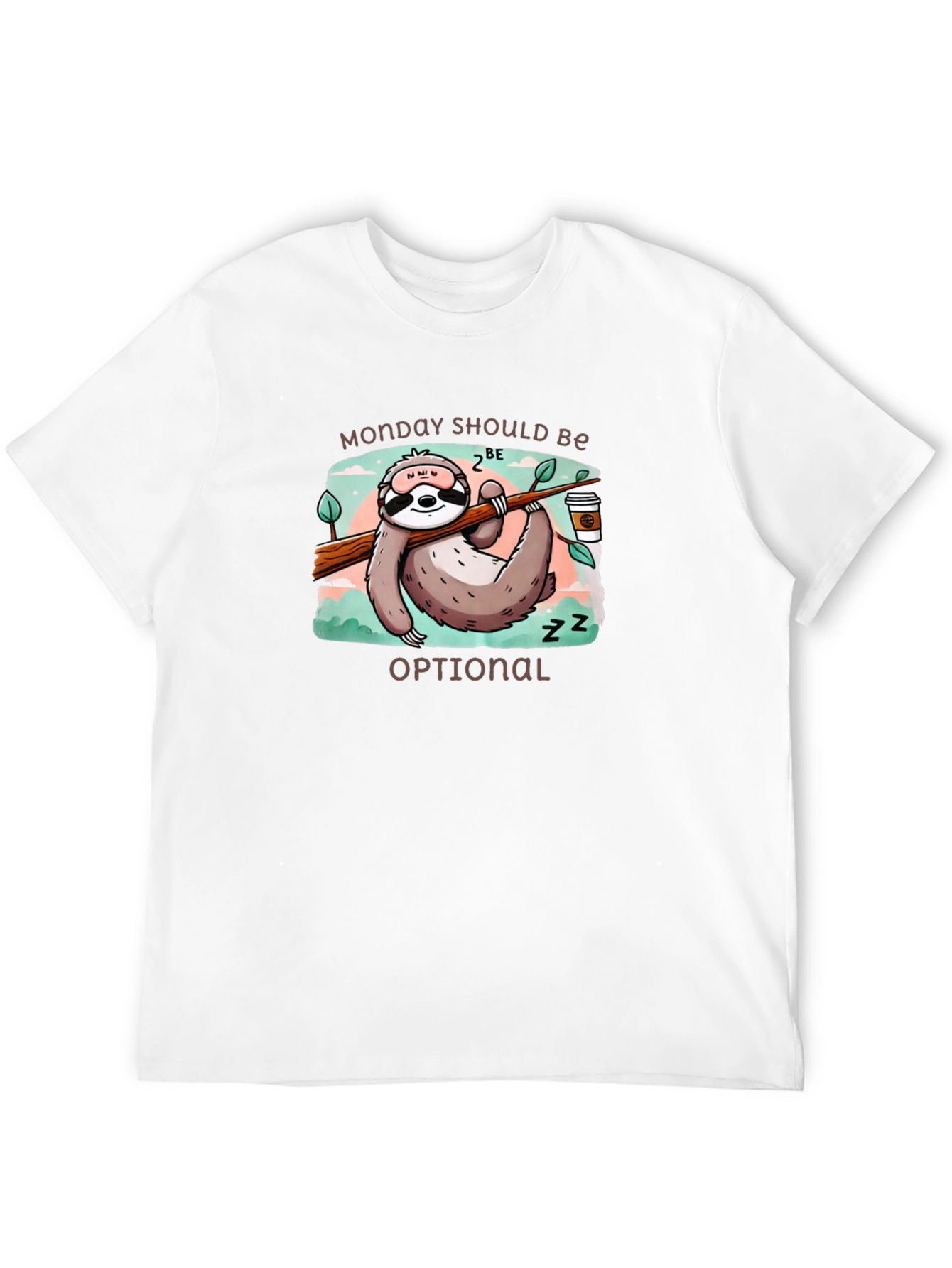 Monday Sloth T-Shirt: Relaxed Lazy Day Tee