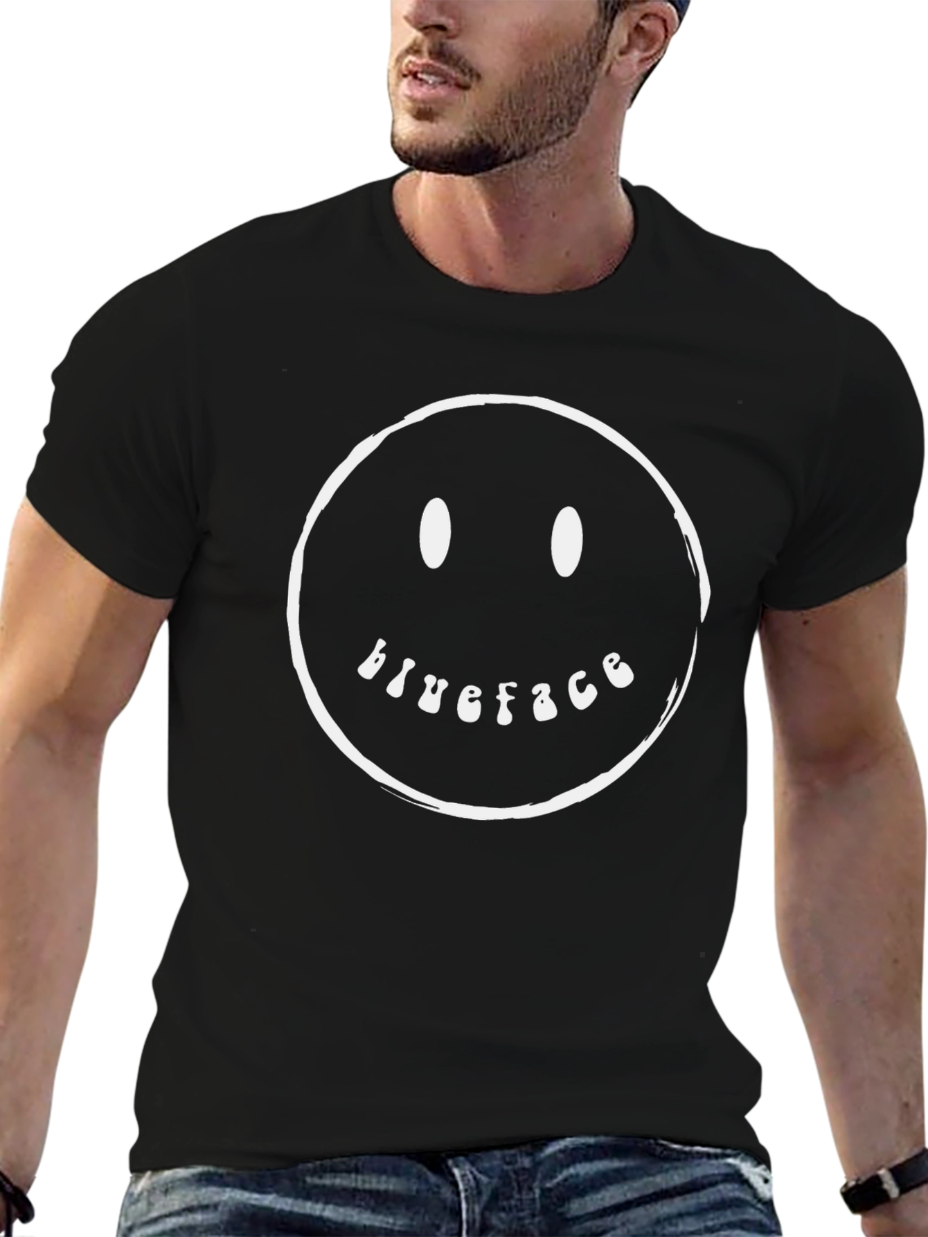 Blueface Smiley Face Black T-Shirt