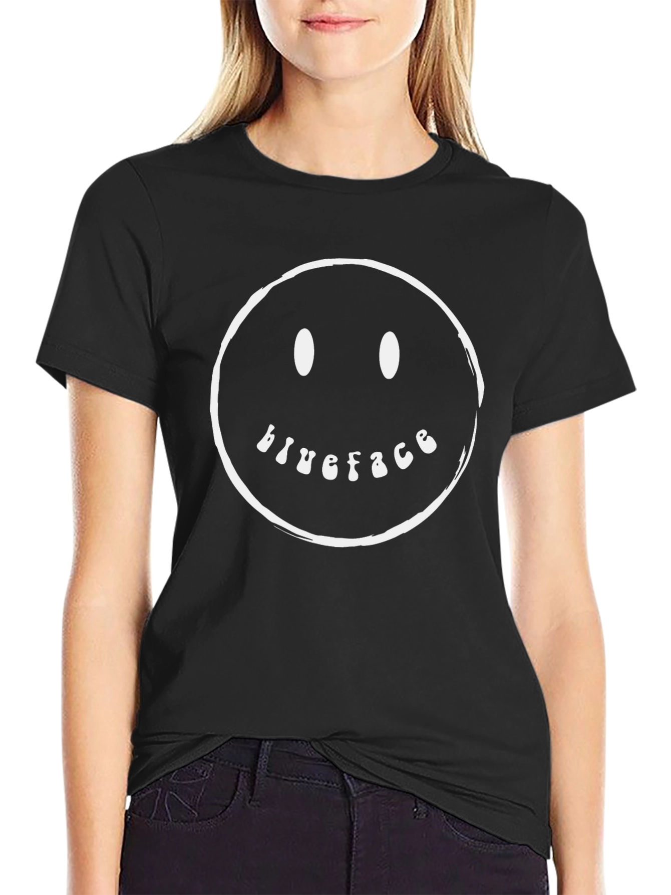 Blueface Smiley Face Black T-Shirt