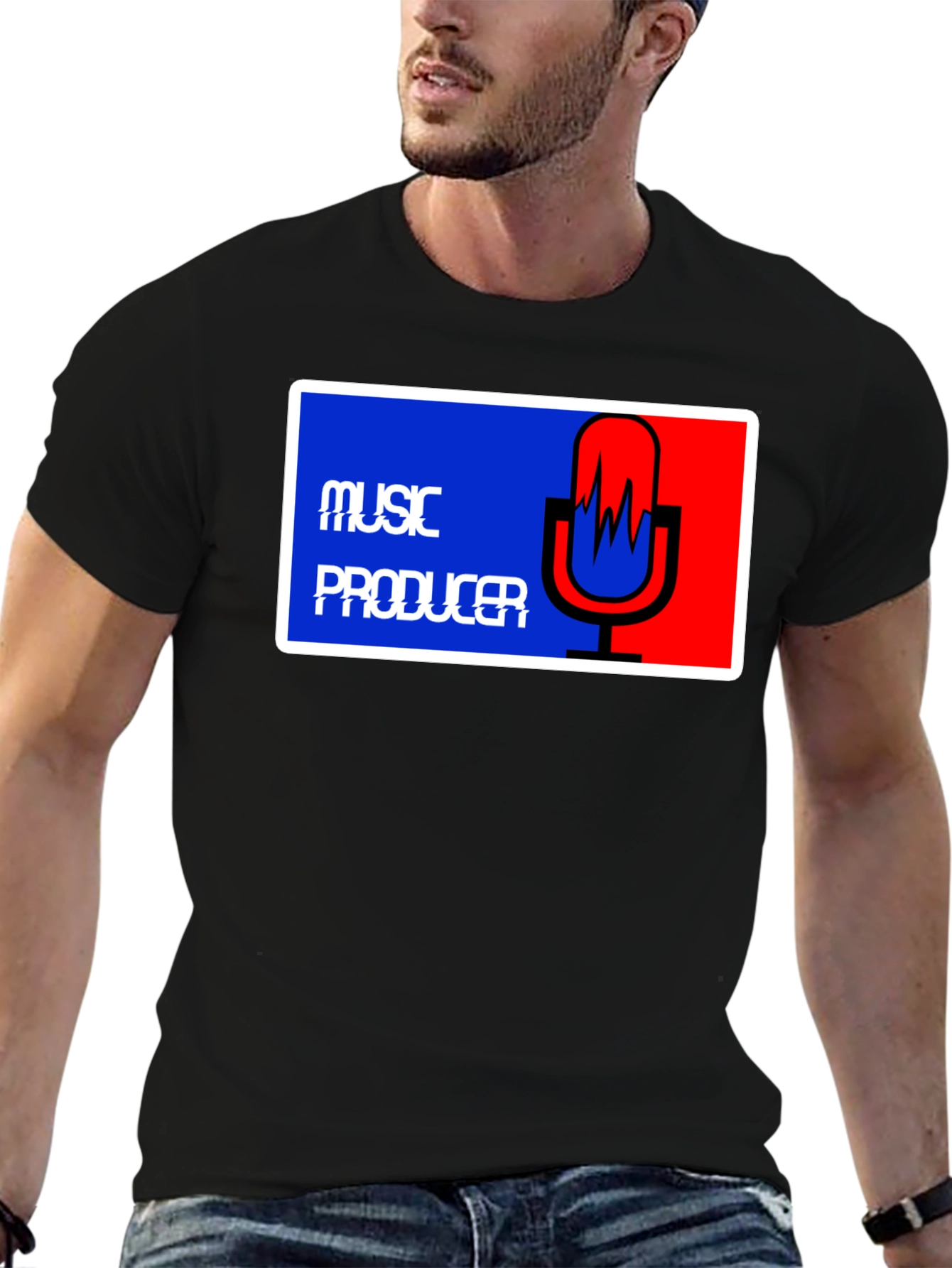 Music Producer Tee - Black Graphic T-Shirt