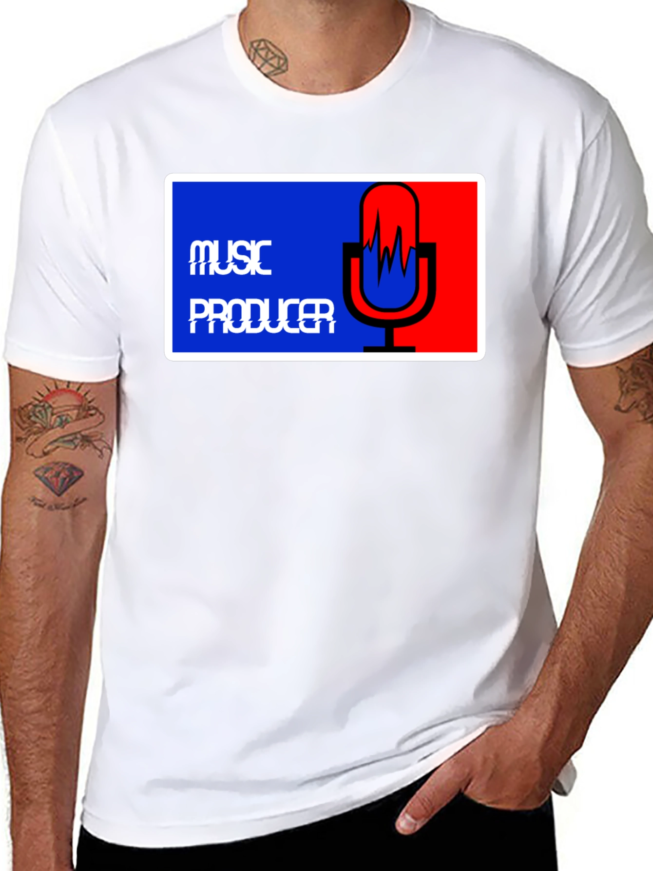 Music Producer Tee - Black Graphic T-Shirt