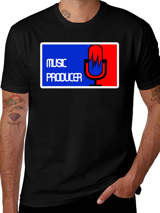 Music Producer Tee - Black Graphic T-Shirt