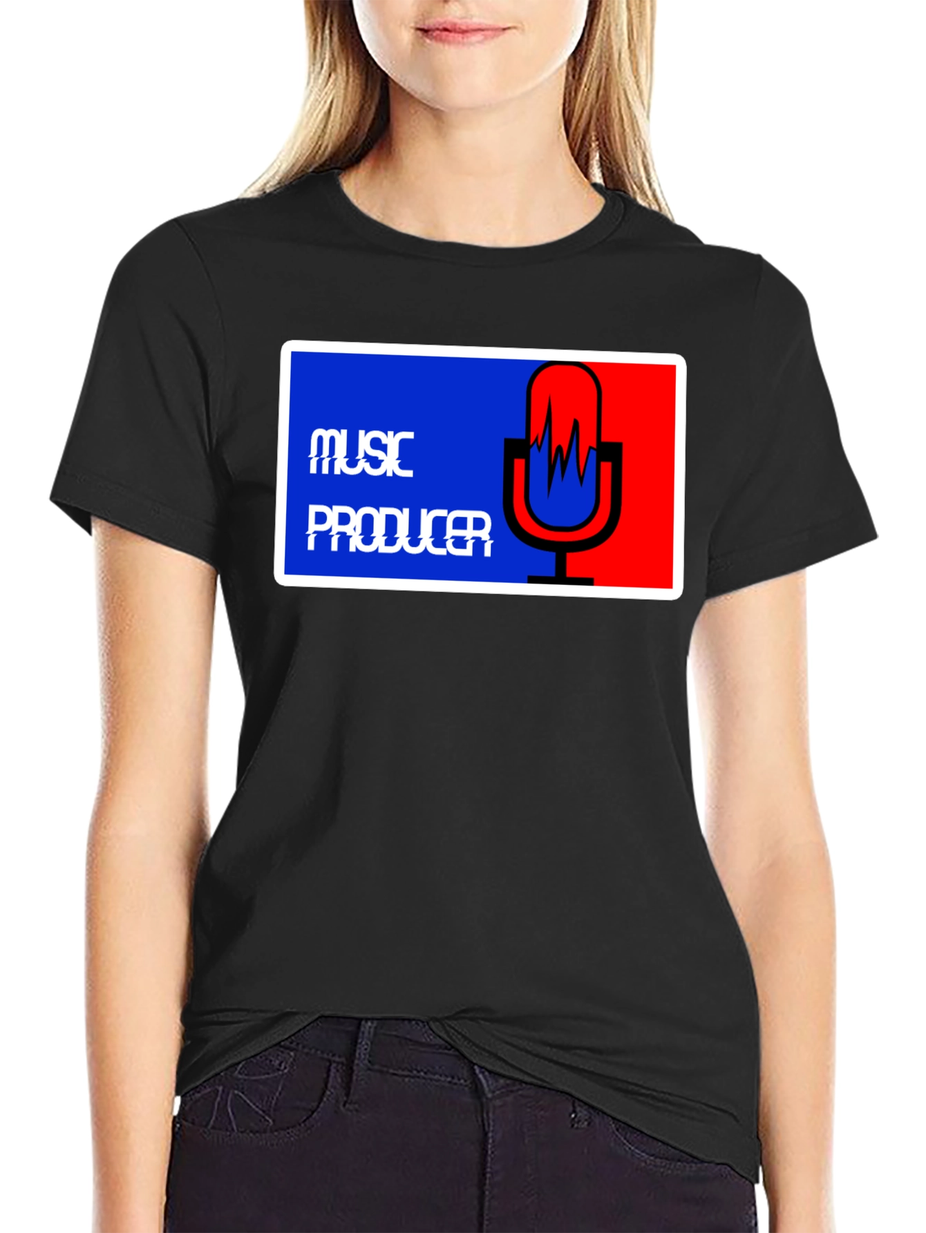 Music Producer Tee - Black Graphic T-Shirt