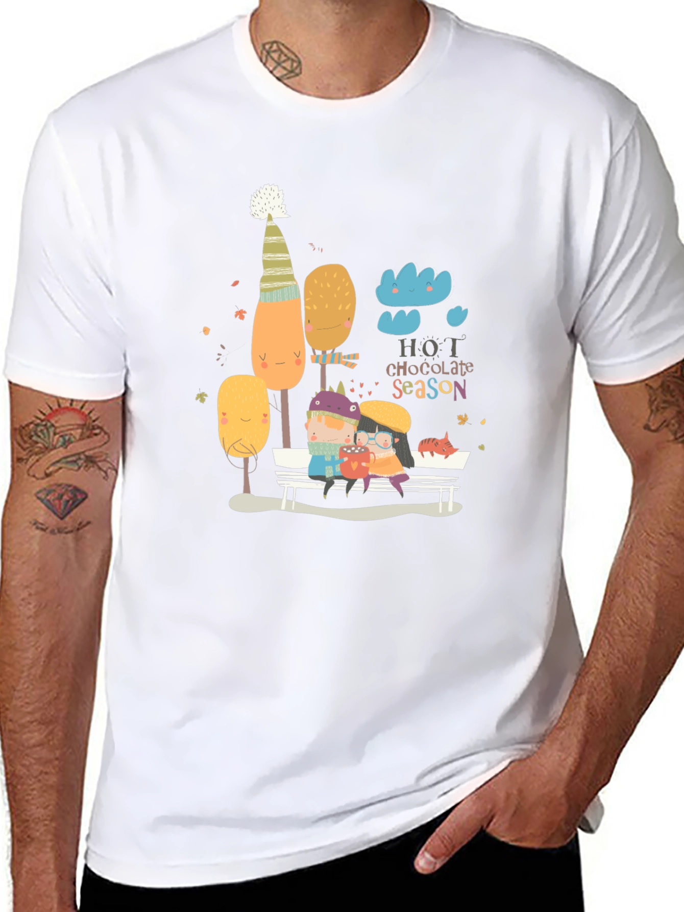 Hot Chocolate Season Graphic Tee - Cozy Fall Vibes