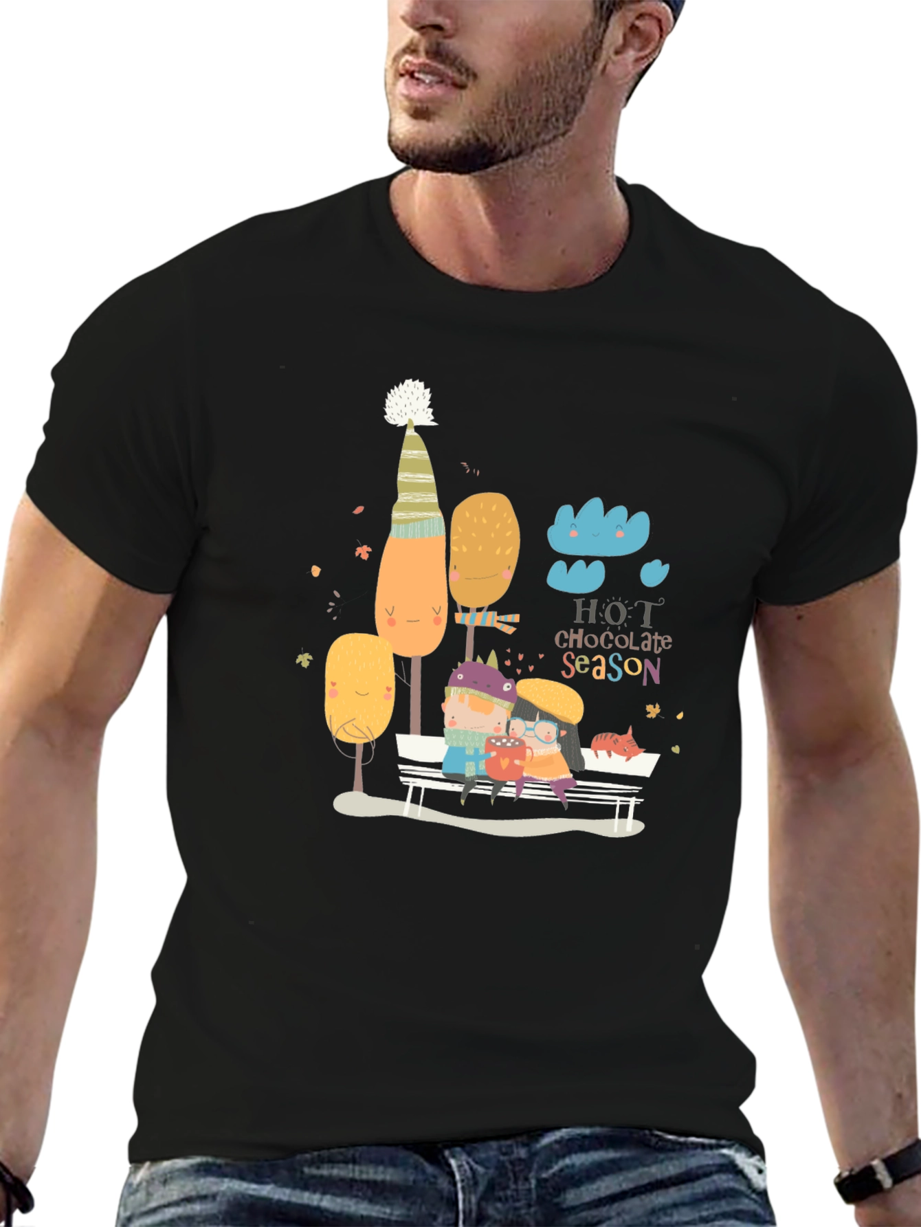 Hot Chocolate Season Graphic Tee - Cozy Fall Vibes