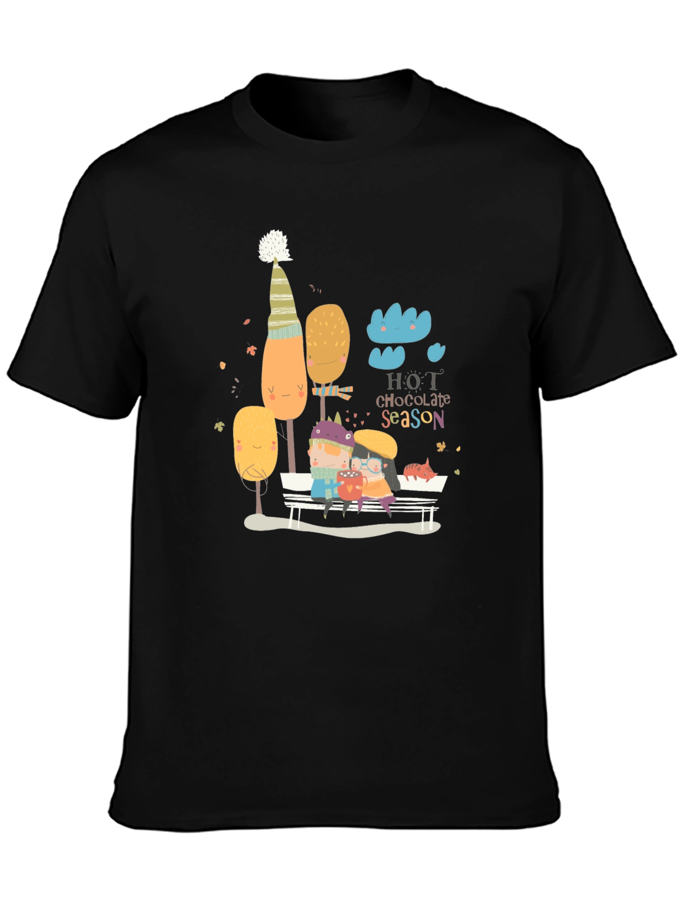 Hot Chocolate Season Graphic Tee - Cozy Fall Vibes