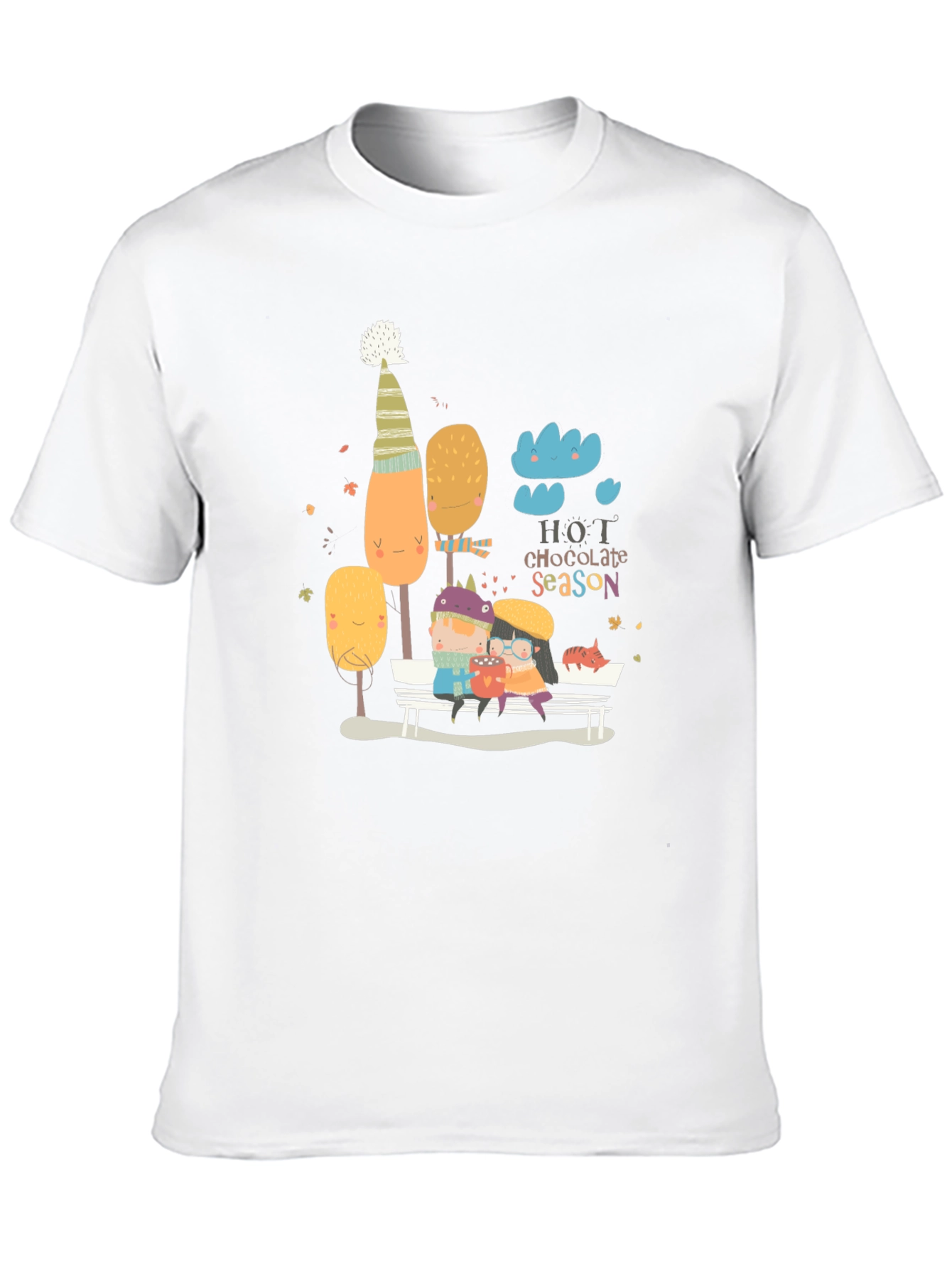 Hot Chocolate Season Graphic Tee - Cozy Fall Vibes